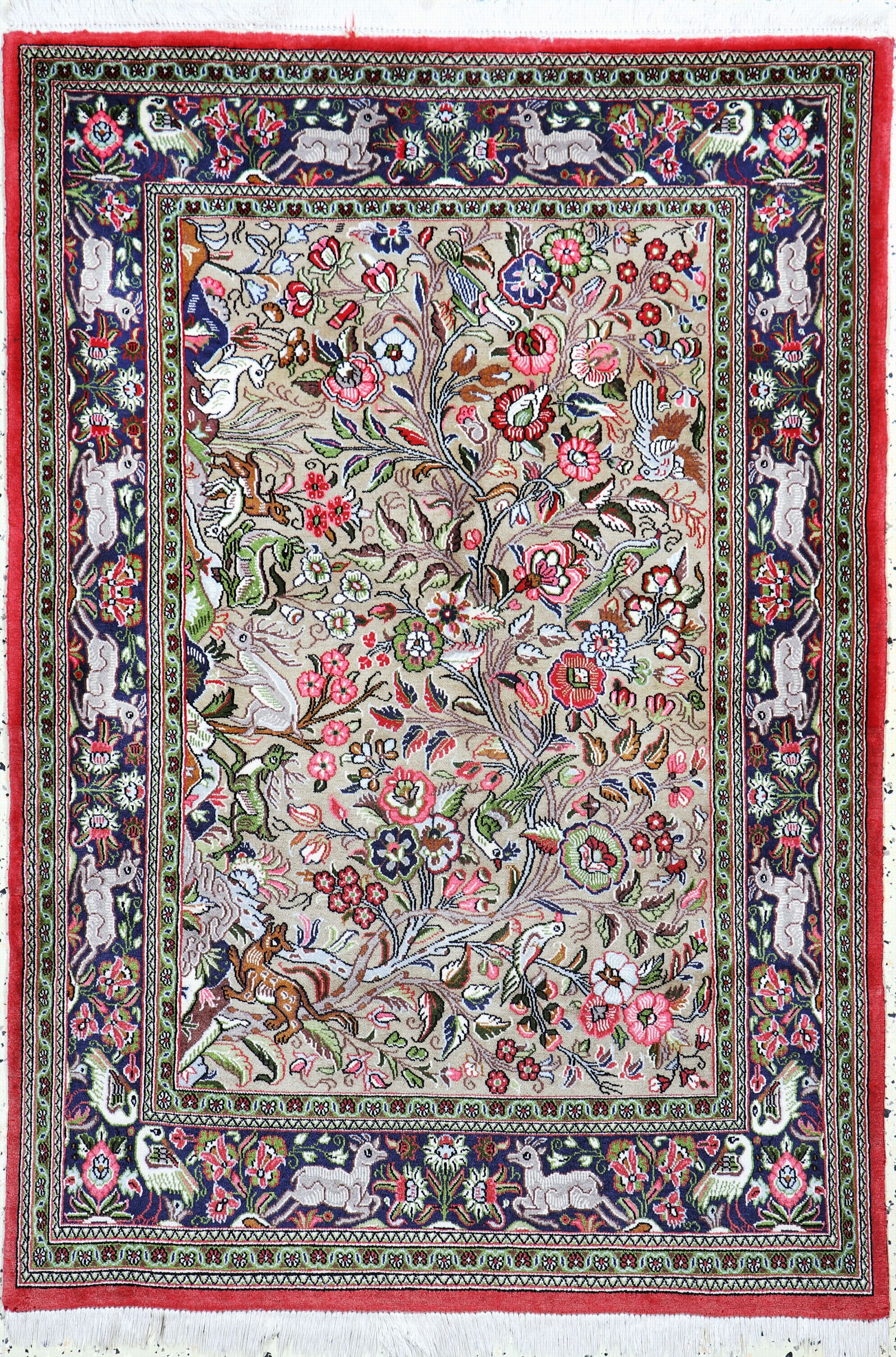 Qum cork, Persia, late 20th century, corkwool on cotton (1 of 6)