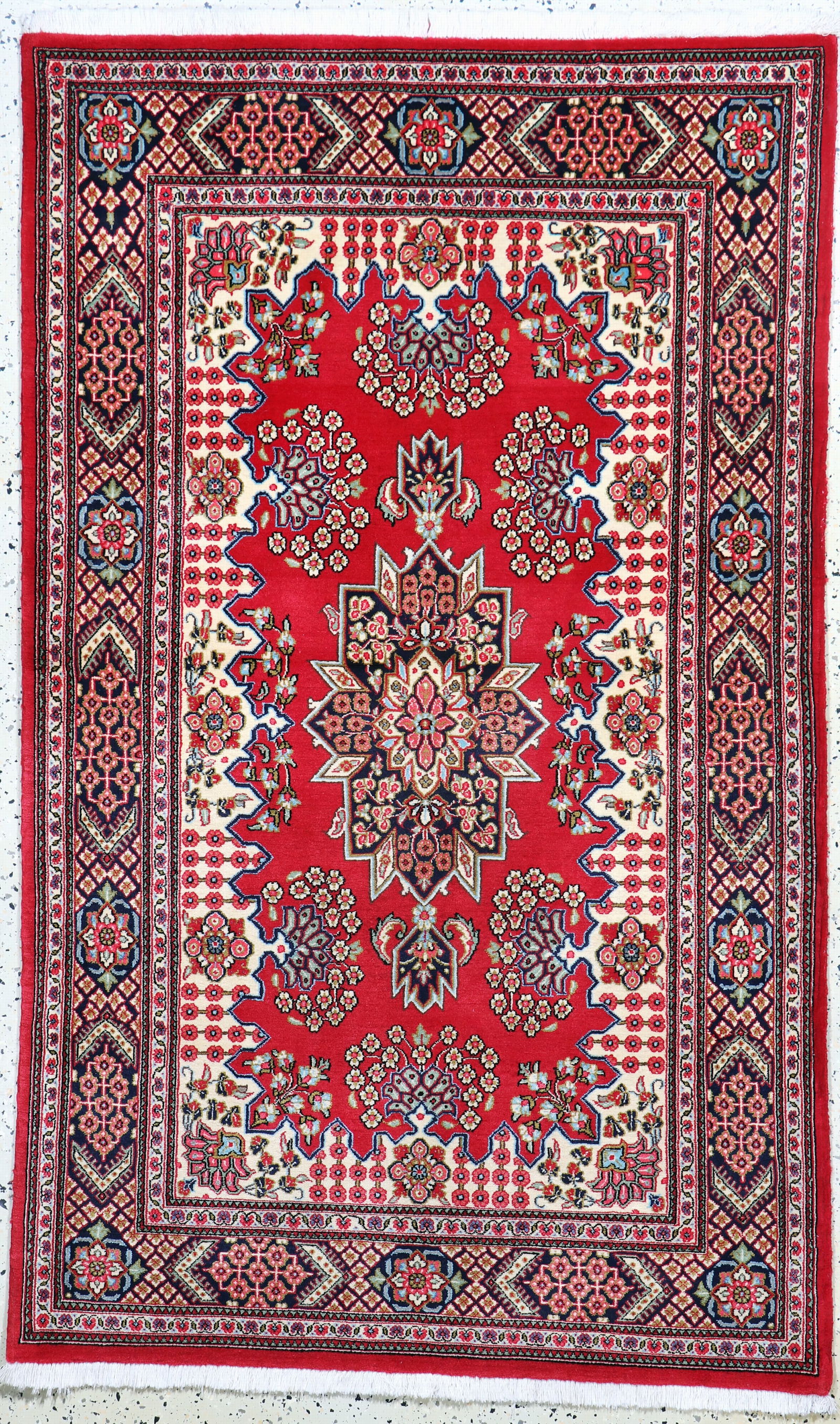 Qum cork, Persia, late 20th century, corkwool on cotton: Qum cork, Persia, late 20th century, corkwool on cotton, approx. 174 x 105 cm, condition: 1 -2. Rugs, Carpets & Flatweaves