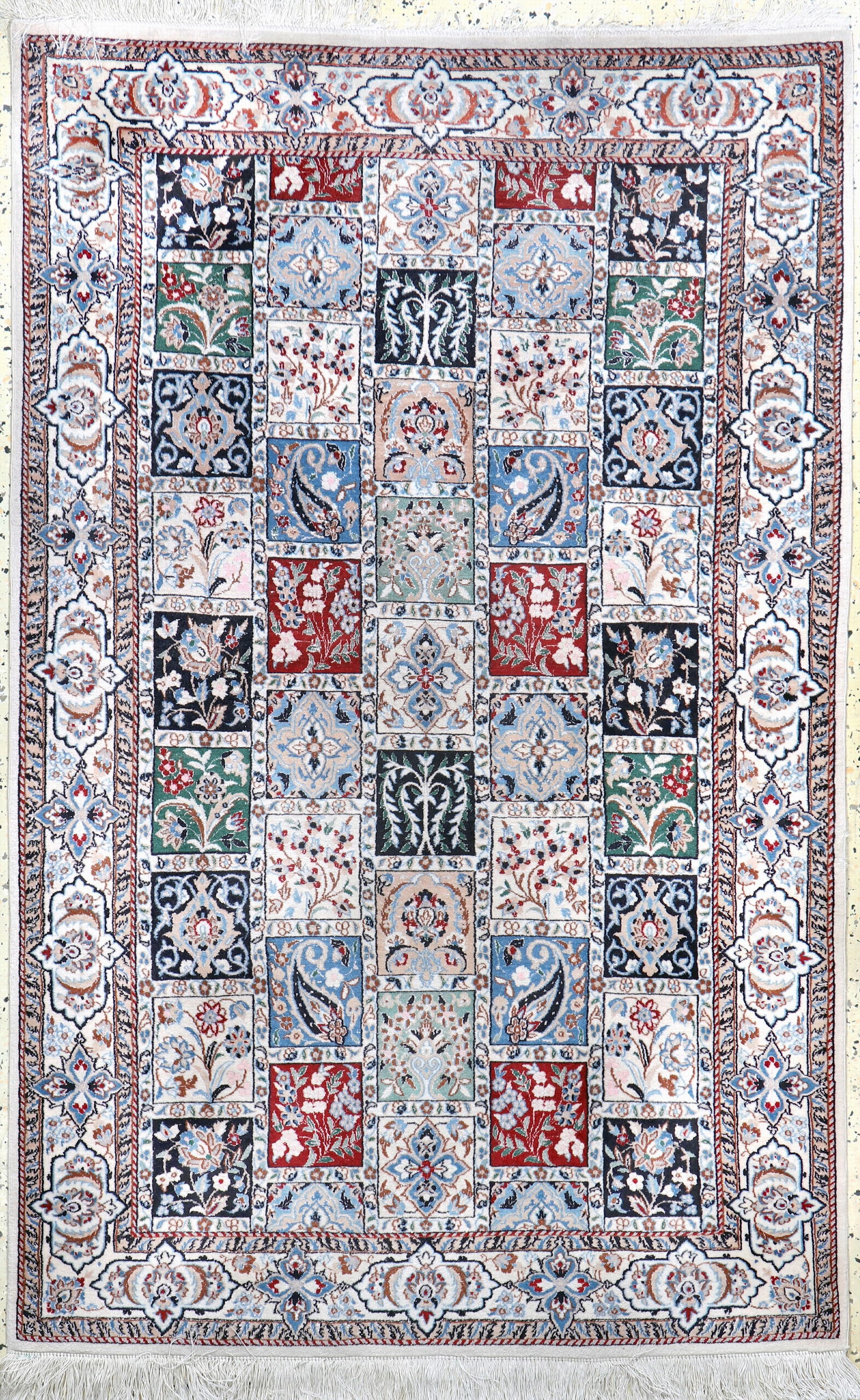 Nain fine, Persia, mid-20th century, corkwool with silk (1 of 6)