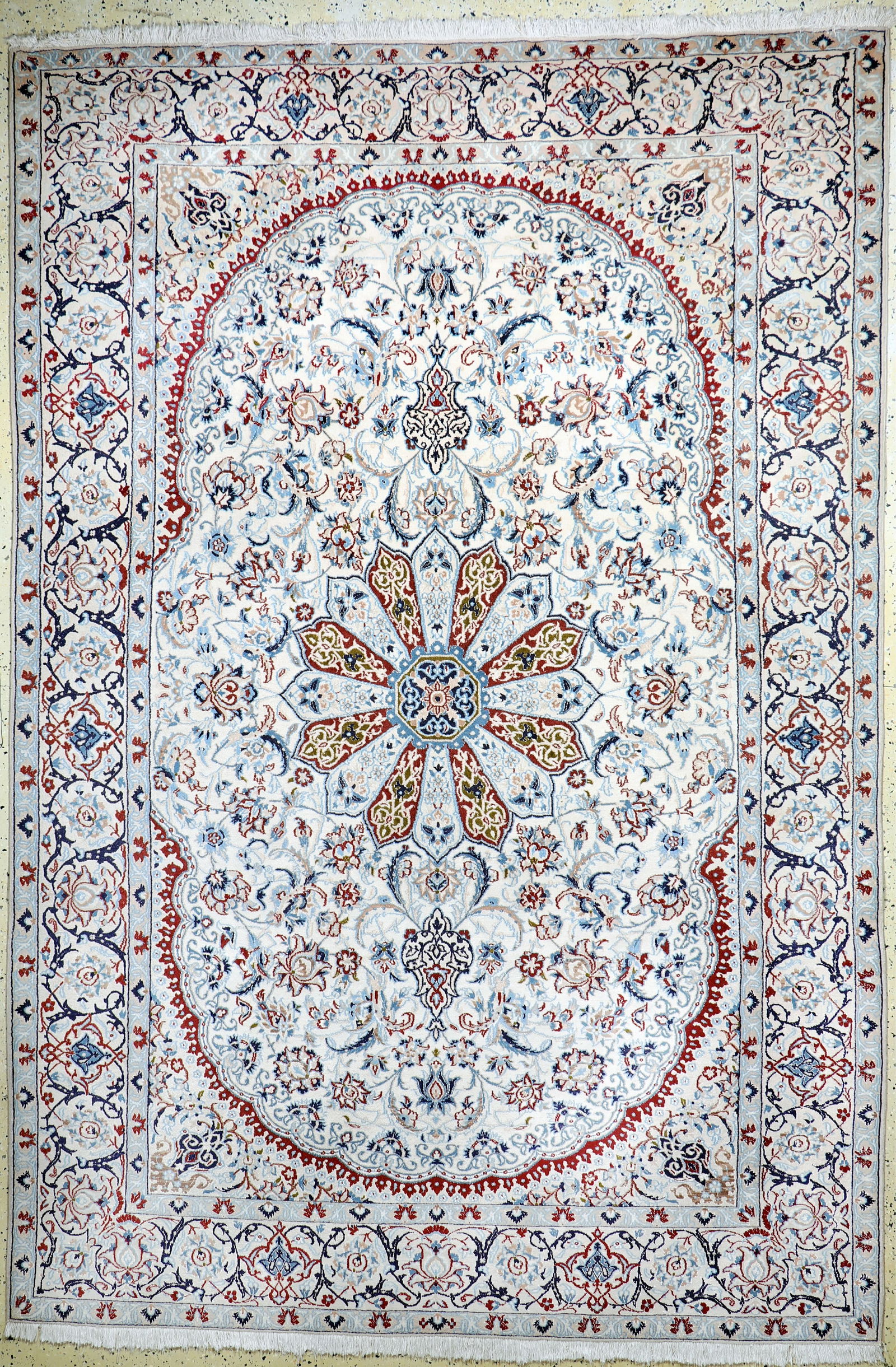 Nain, Persia, mid-20th century, wool on cotton (1 of 8)