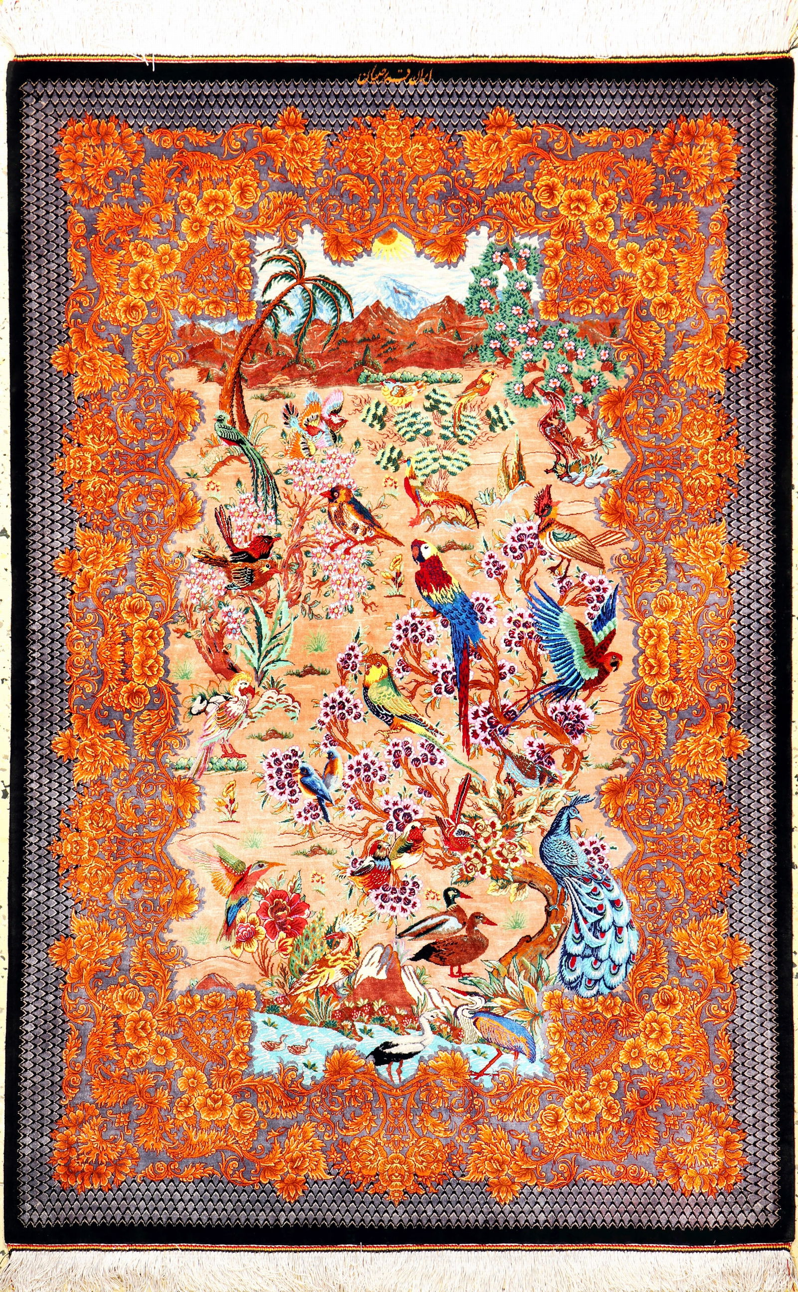 Qum silk fine signed, Persia, approx. 20 years, pure (1 of 12)