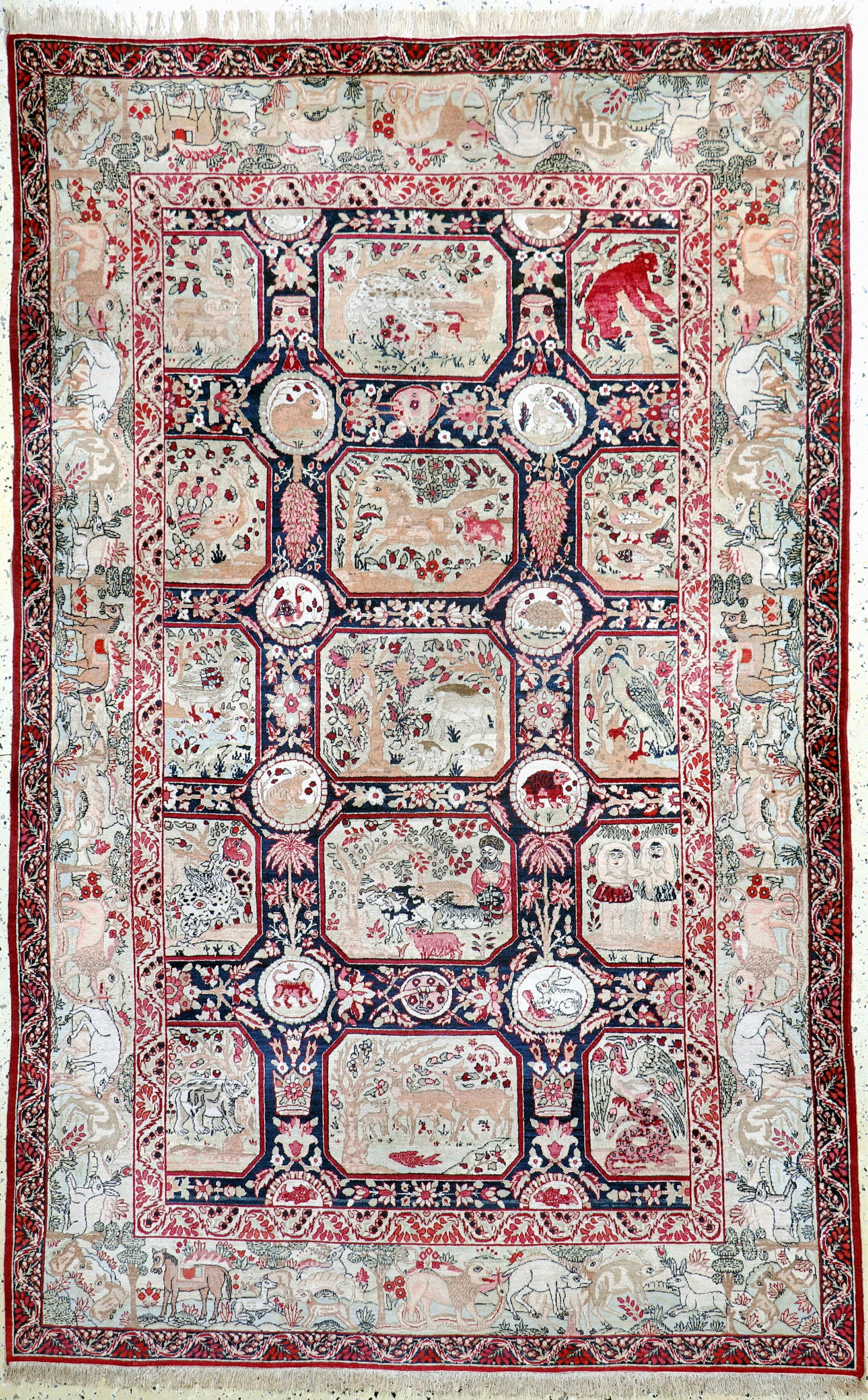 Antique Kirman, Persia, around 1900, wool on cotton: Antique Kirman, Persia, around 1900, wool on cotton, approx. 240 x 150 cm, condition: 1-2. Rugs, Carpets & Flatweaves