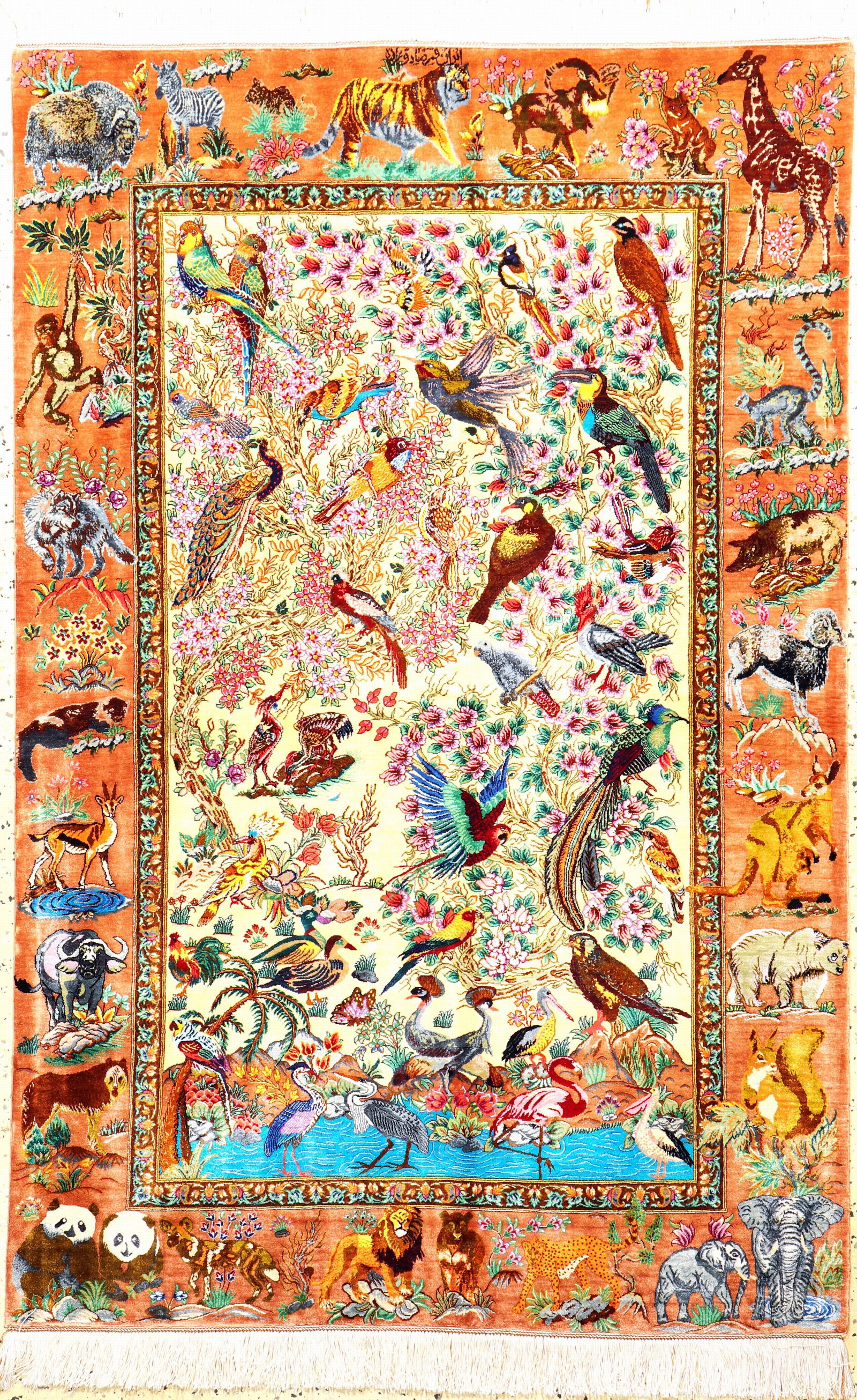 Qum silk fine signed, Persia, approx. 20 years, pure (1 of 13)