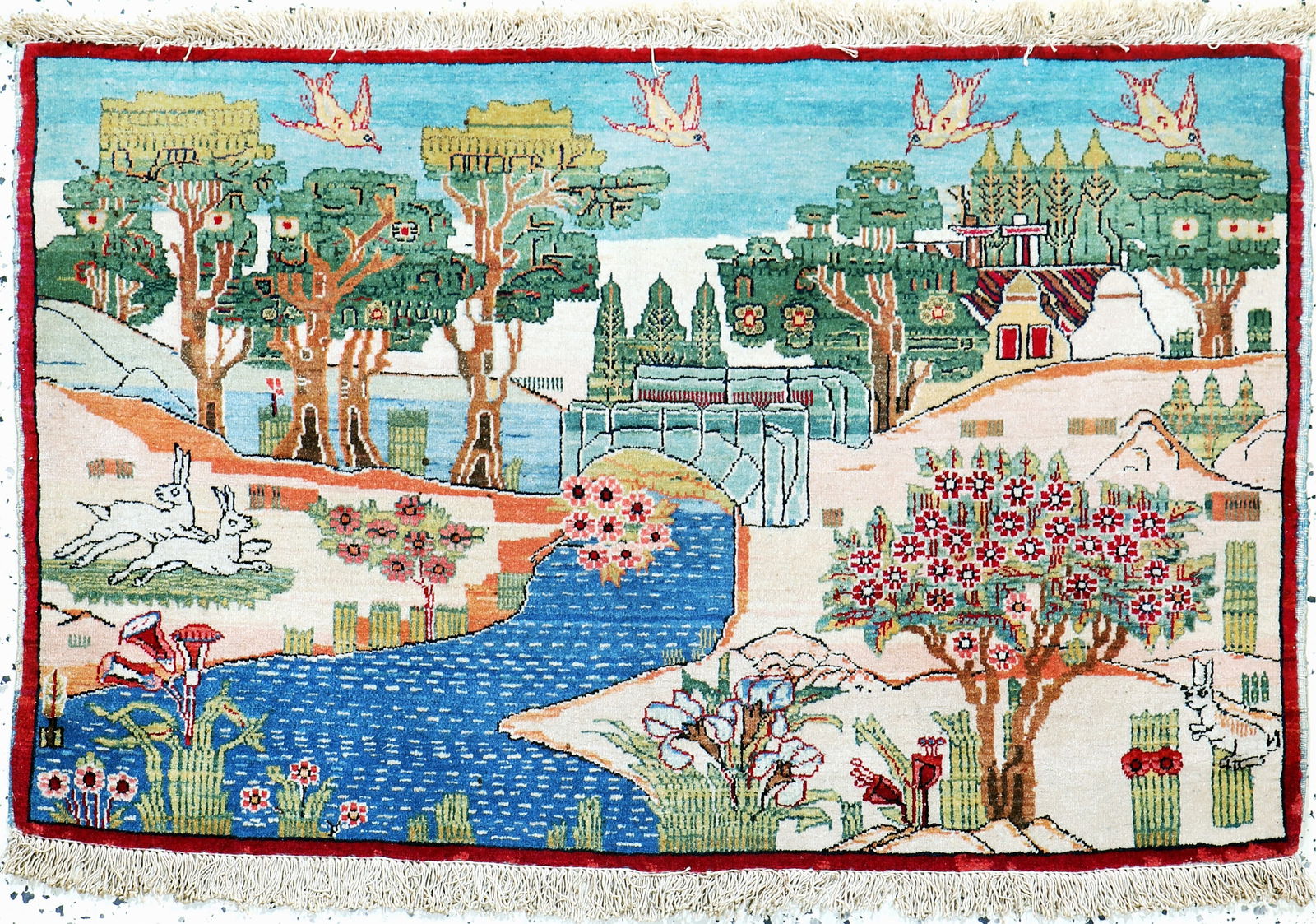 Kashan old, Persia, early 20th century, wool on cotton: Kashan old, Persia, early 20th century, wool on cotton, approx. 93 x 58 cm, condition: 2. Rugs, Carpets & Flatweaves