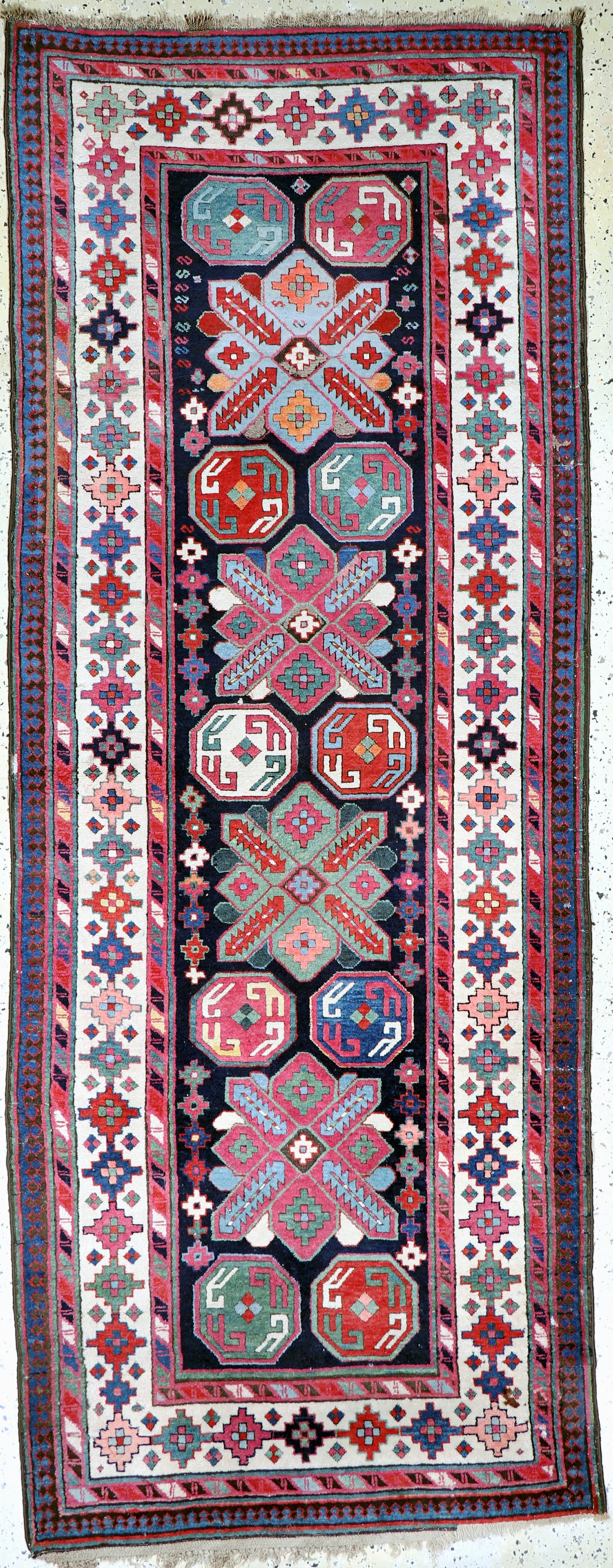 Antique 'Lenkoran' Kazak, Caucasus, around 1900, wool (1 of 7)