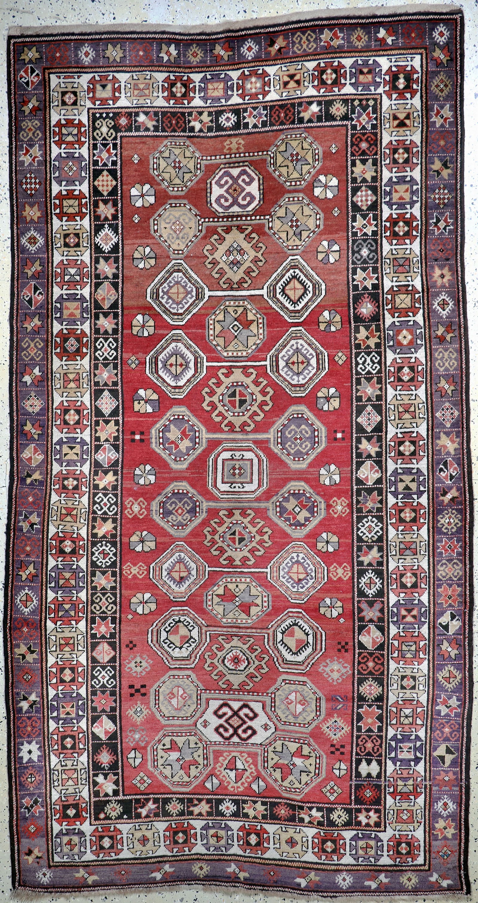 Karabagh antique, Caucasus, around 1900, wool on wool (1 of 9)