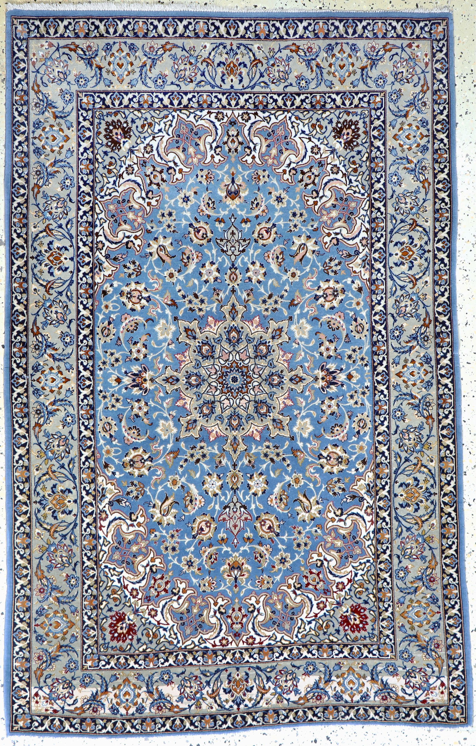 Isfahan fine, Persia, late 20th century, corkwool on (1 of 6)