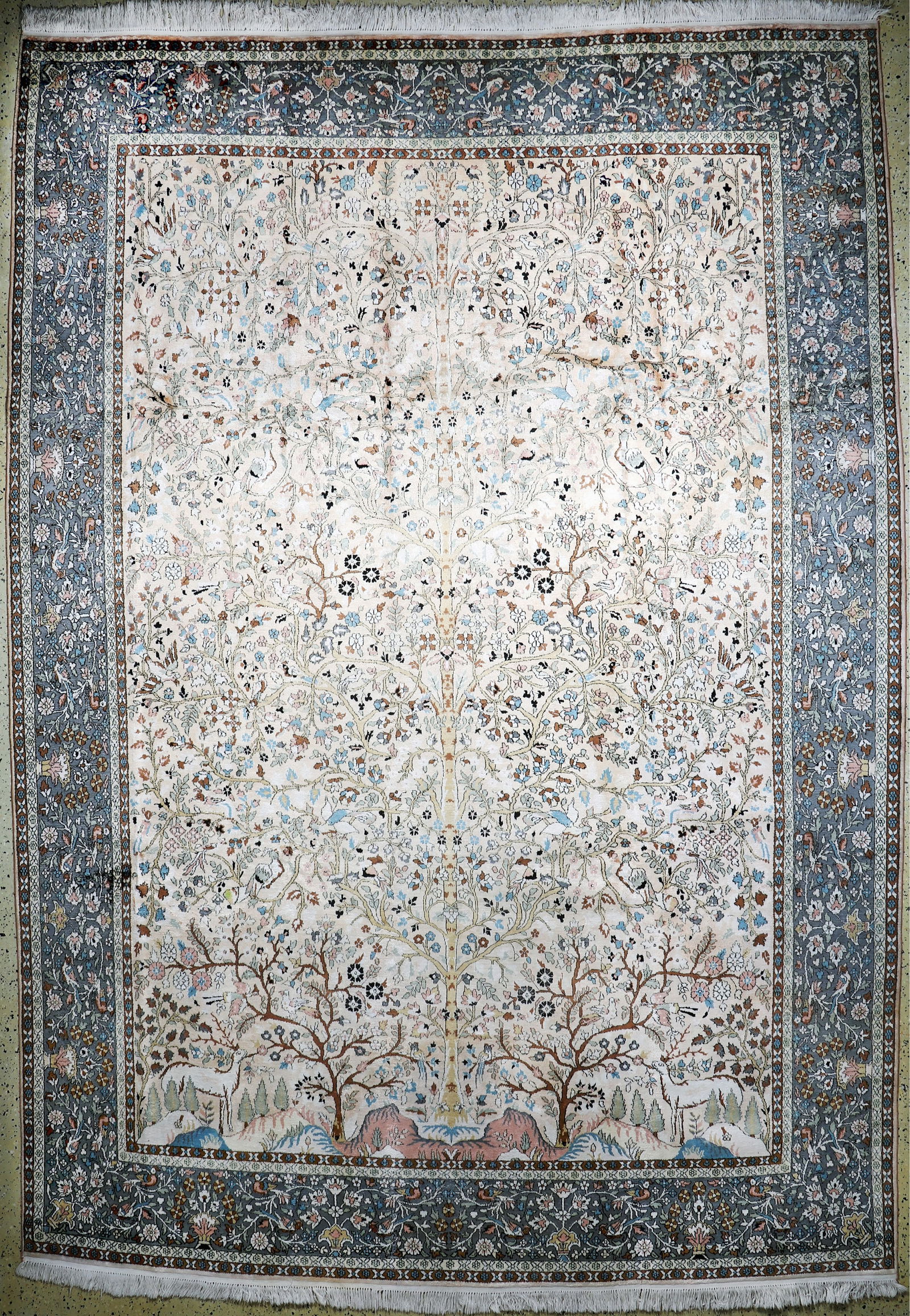 Cashmere silk India, #'tree of life motif#', end of 20th (1 of 12)