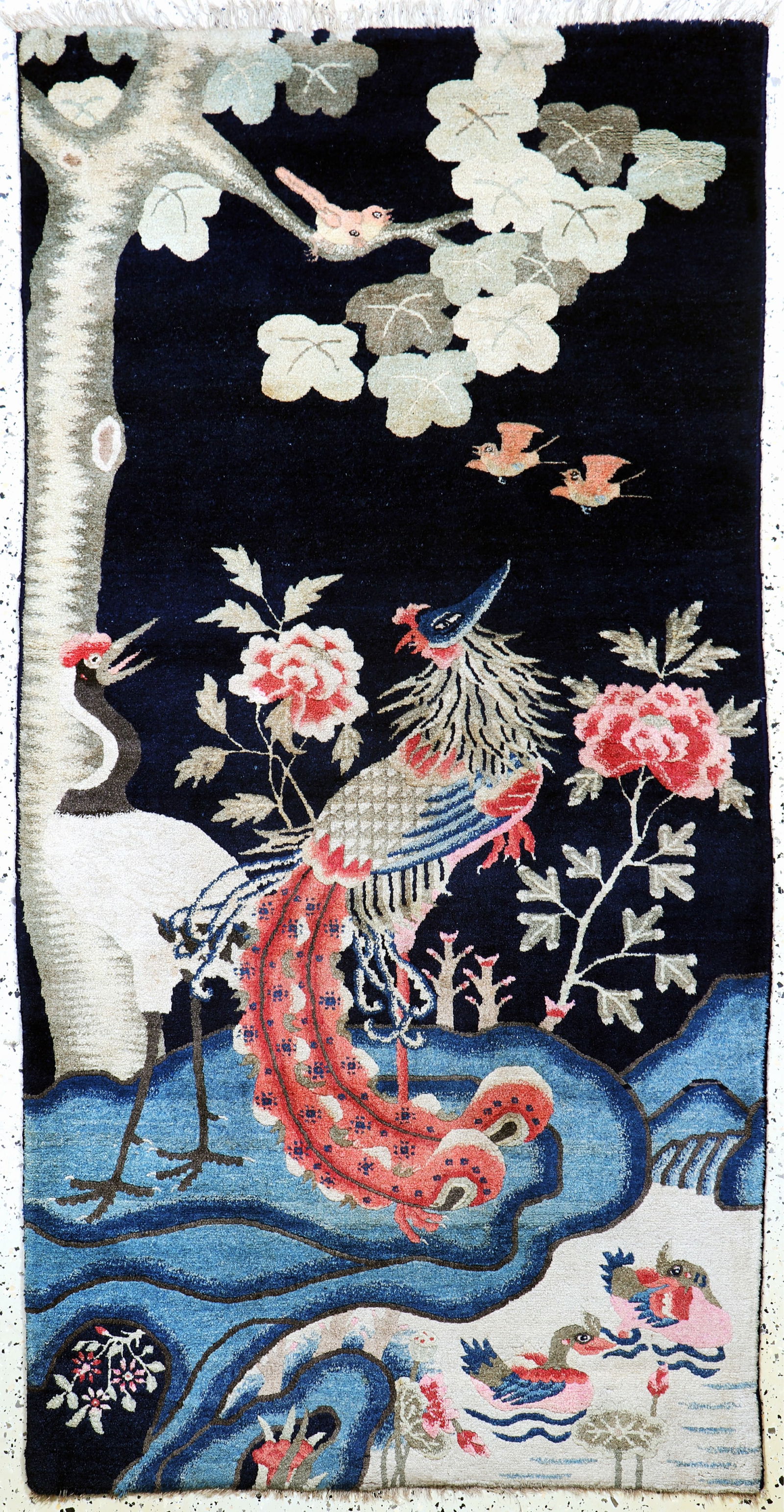 Pao Tow#'Phoenyx#'antique, China, around 1900, wool on (1 of 7)