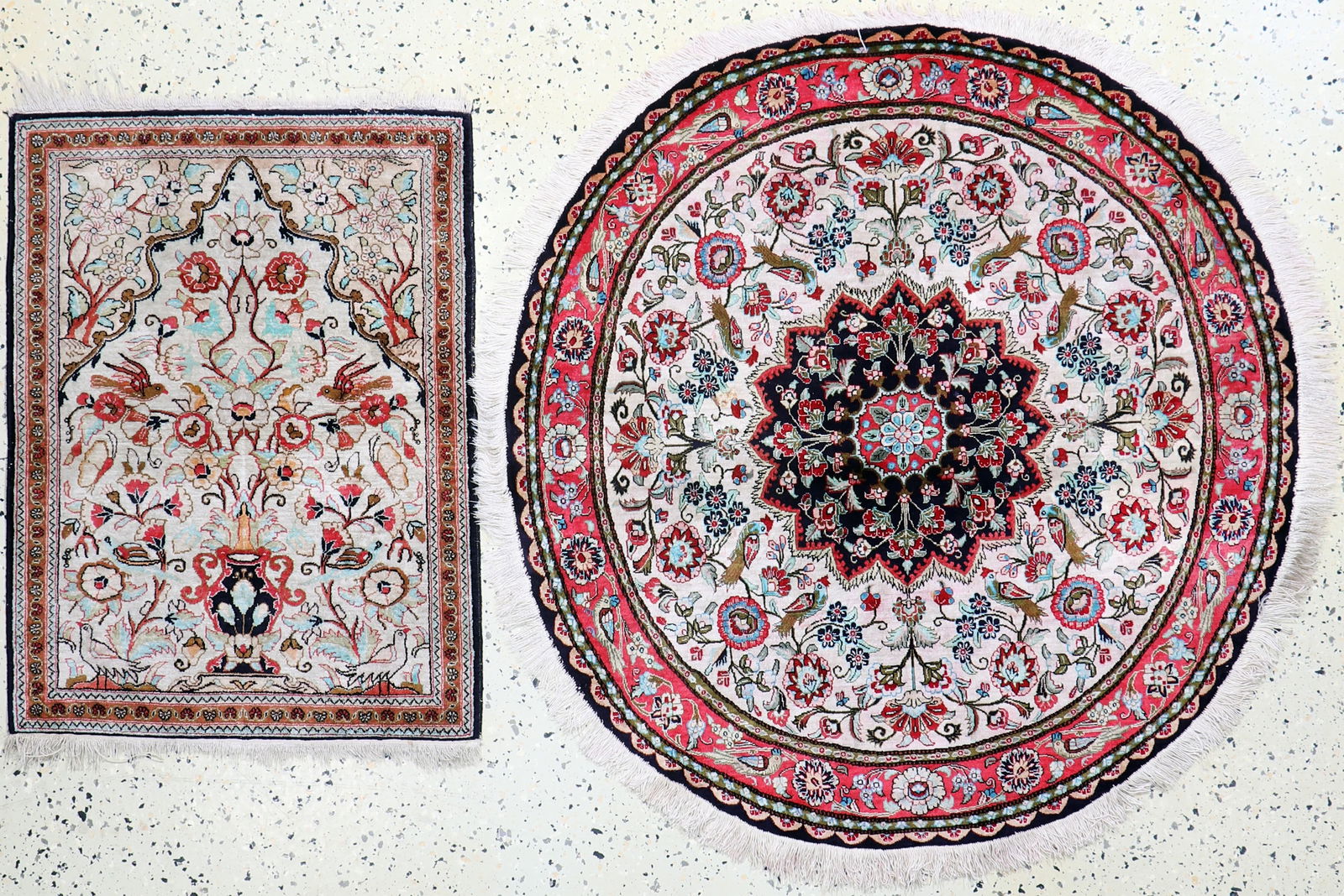 2 lots of Qum silk, Persia, mid-20th century, pure natural (1 of 5)