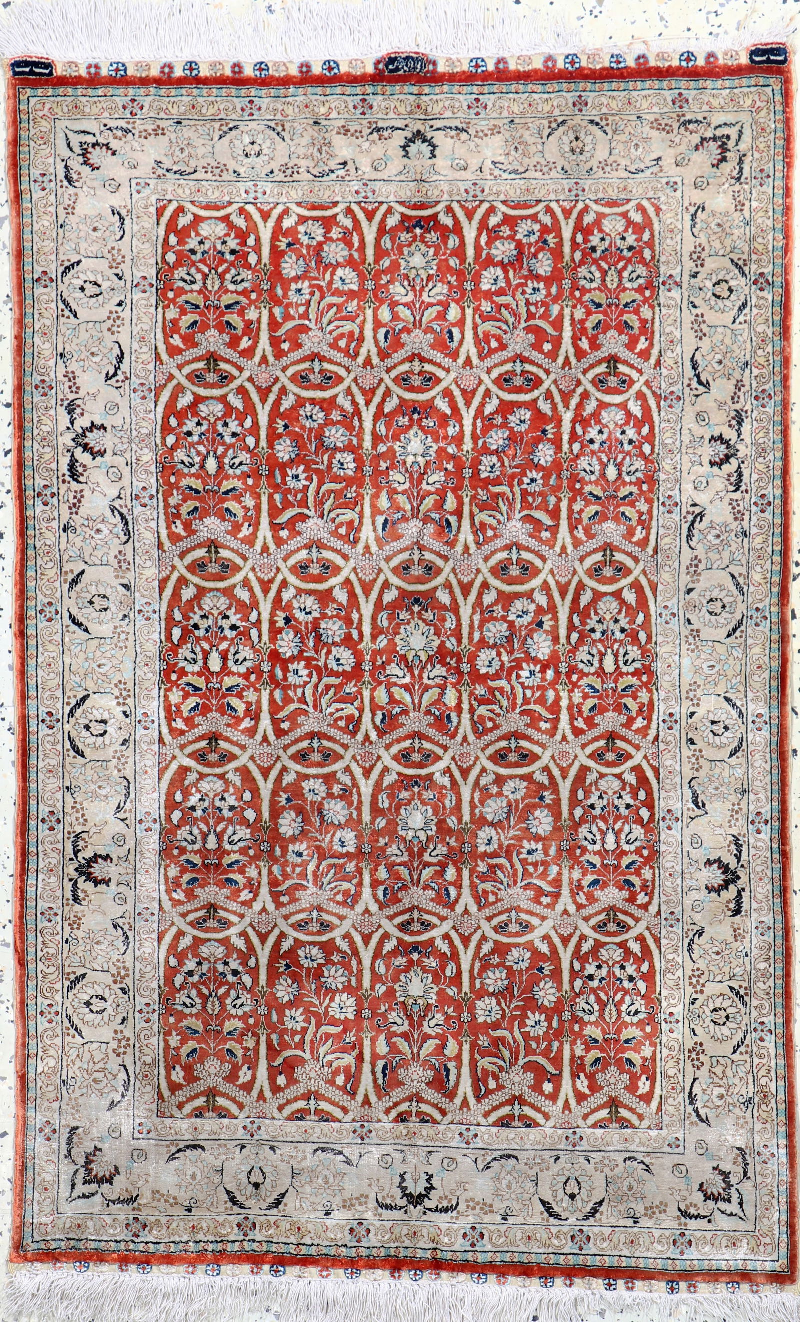 Hereke silk fine, China, mid-20th century, pure natural (1 of 5)