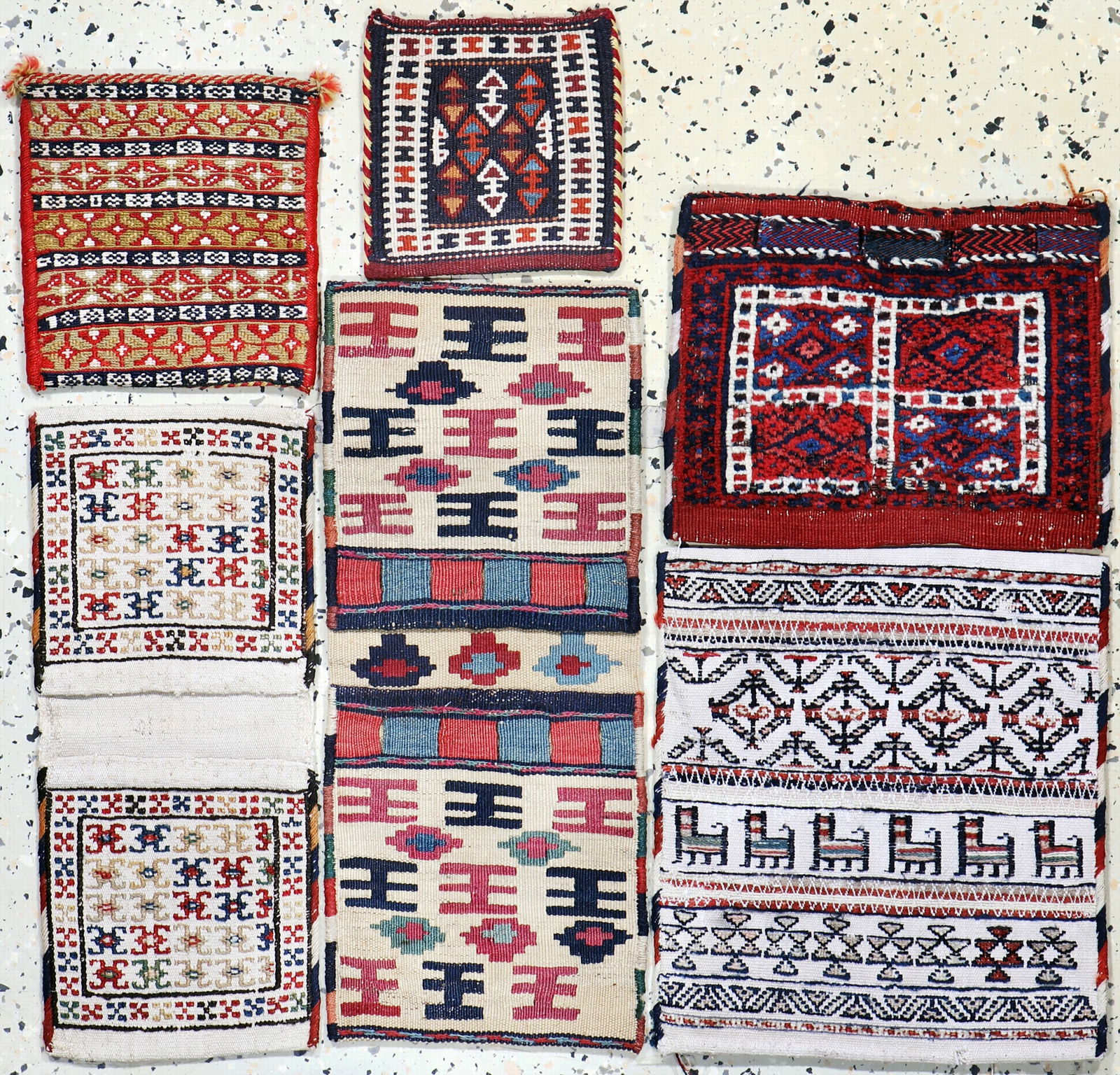 Mixed lot of 6 bags, Persia, early to mid-20thcentury (1 of 9)