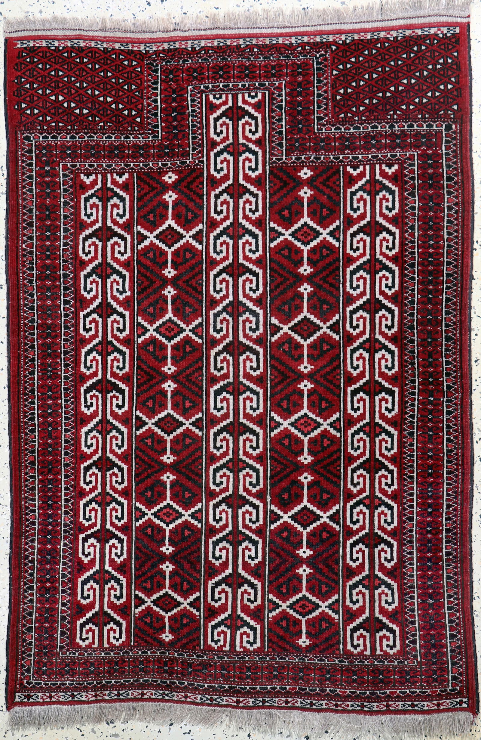 Yomud#'Prayer Rug#', Turkmenistan, early 20th century (1 of 6)