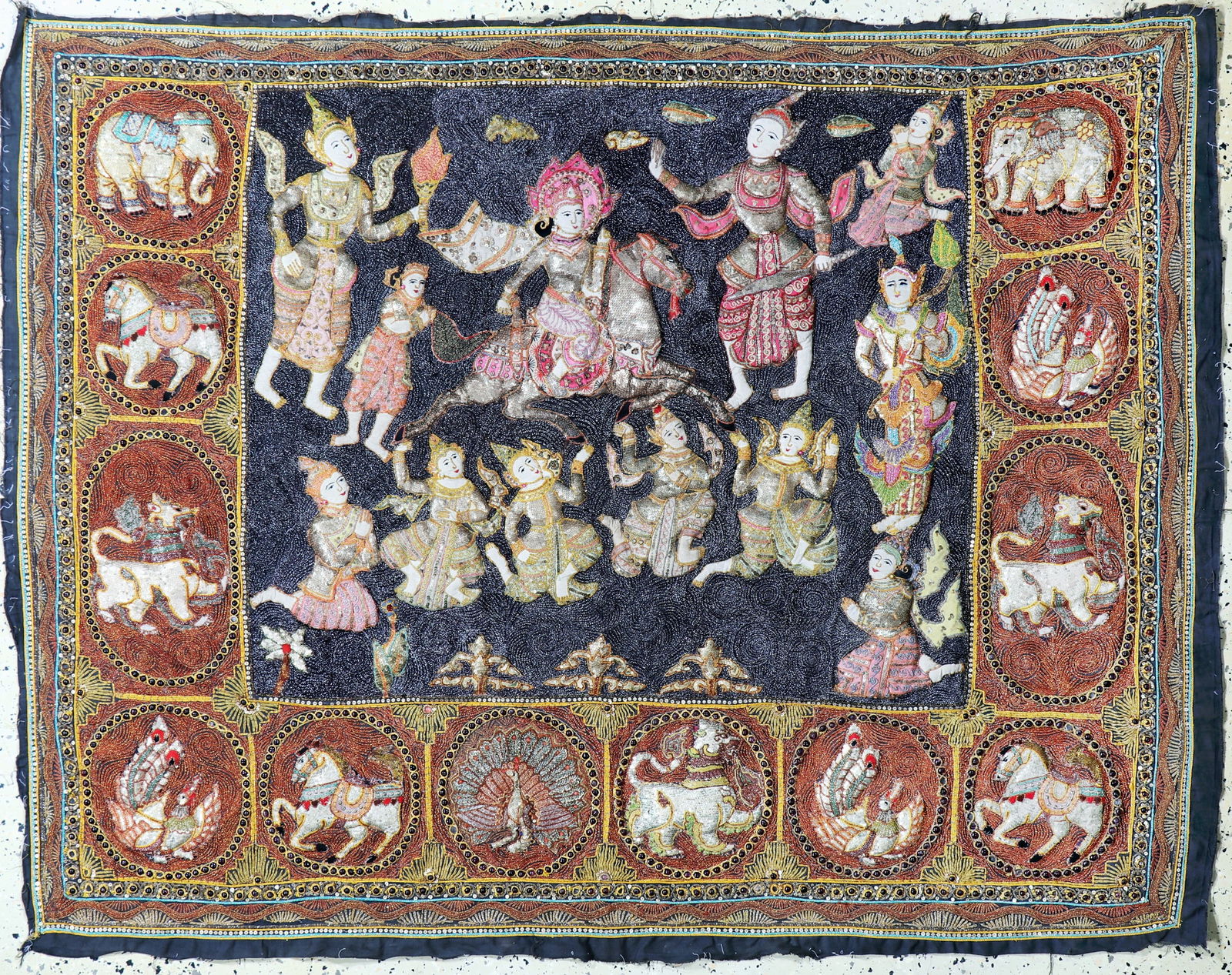 #'Kalaga#'embroidery, Burma, early 20th century (1 of 8)