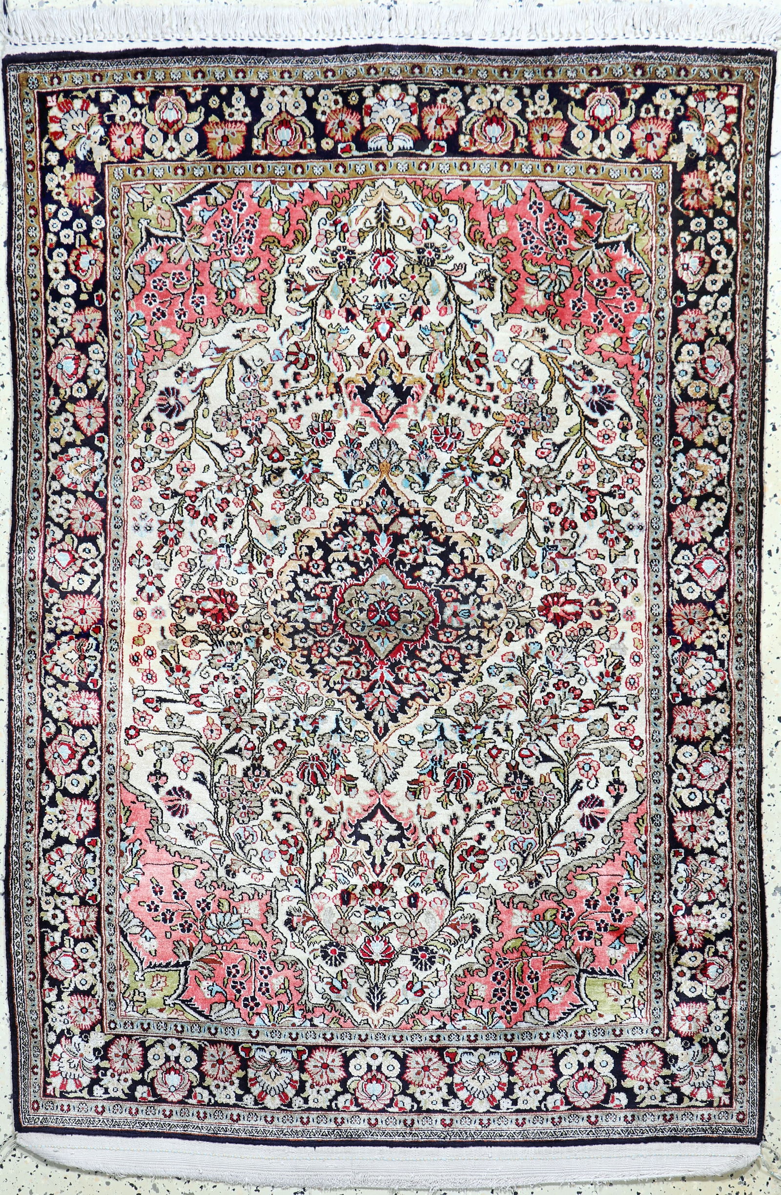 Qum silk, Persia, mid-20th century, pure natural (1 of 6)