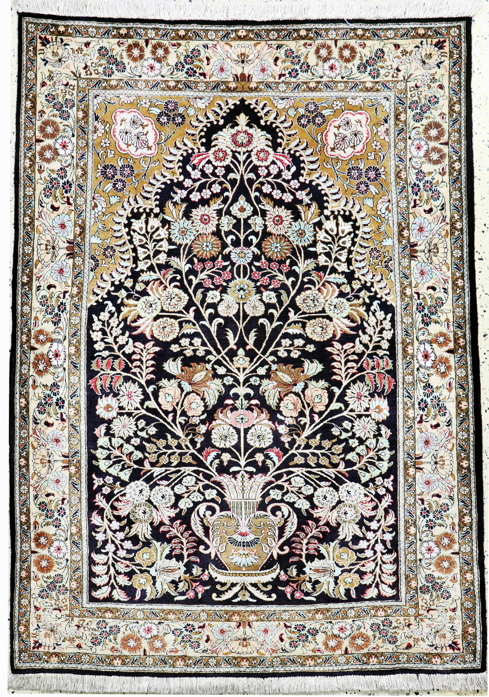 Qum silk, Persia, mid-20th century, pure natural (1 of 6)