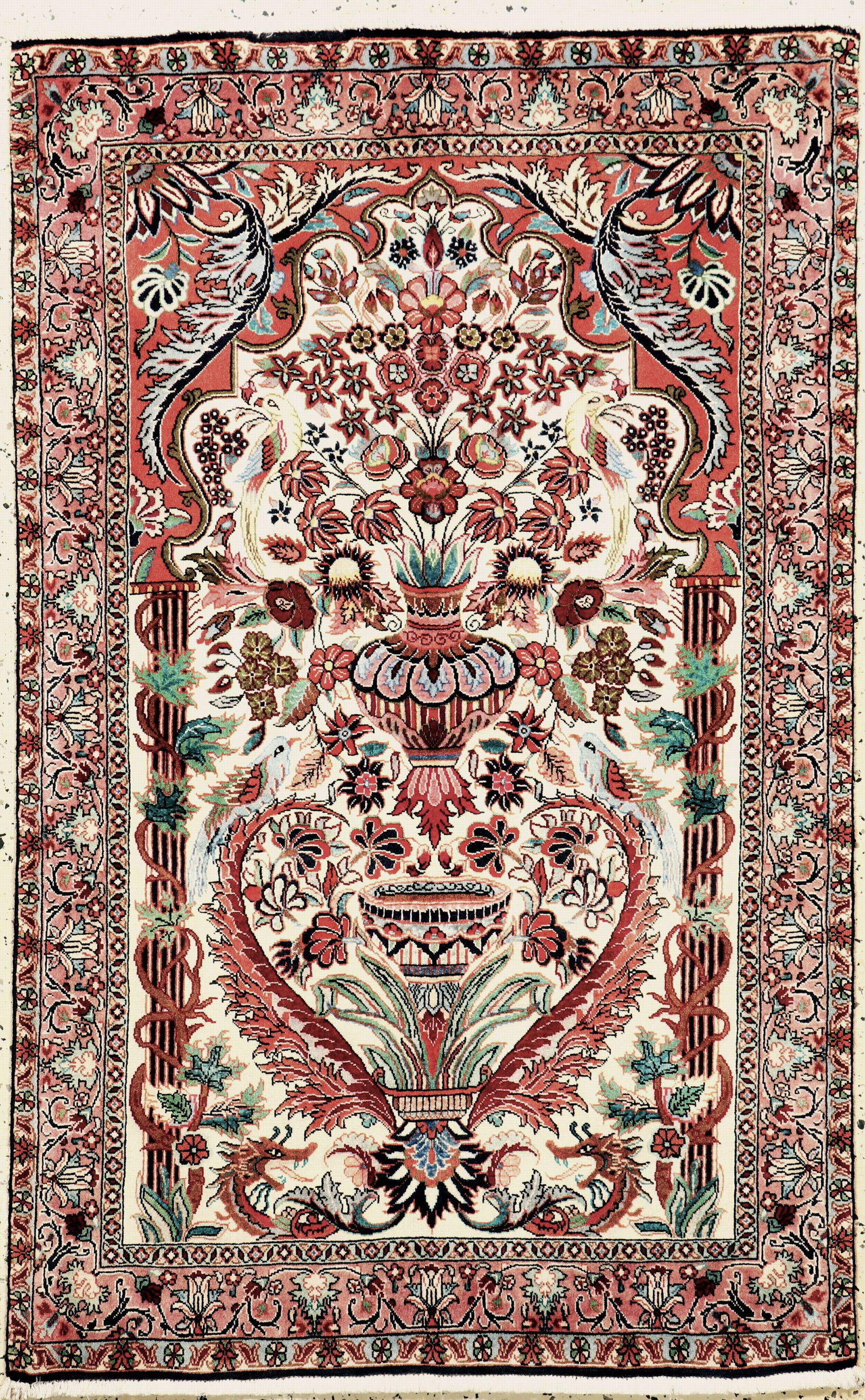 Bijar cork, Persia, late 20th century, corkwool on: Bijar cork, Persia, late 20th century, corkwool on cotton, approx. 148 x 94 cm, condition: (almost new). Rugs, Carpets & Flatweaves