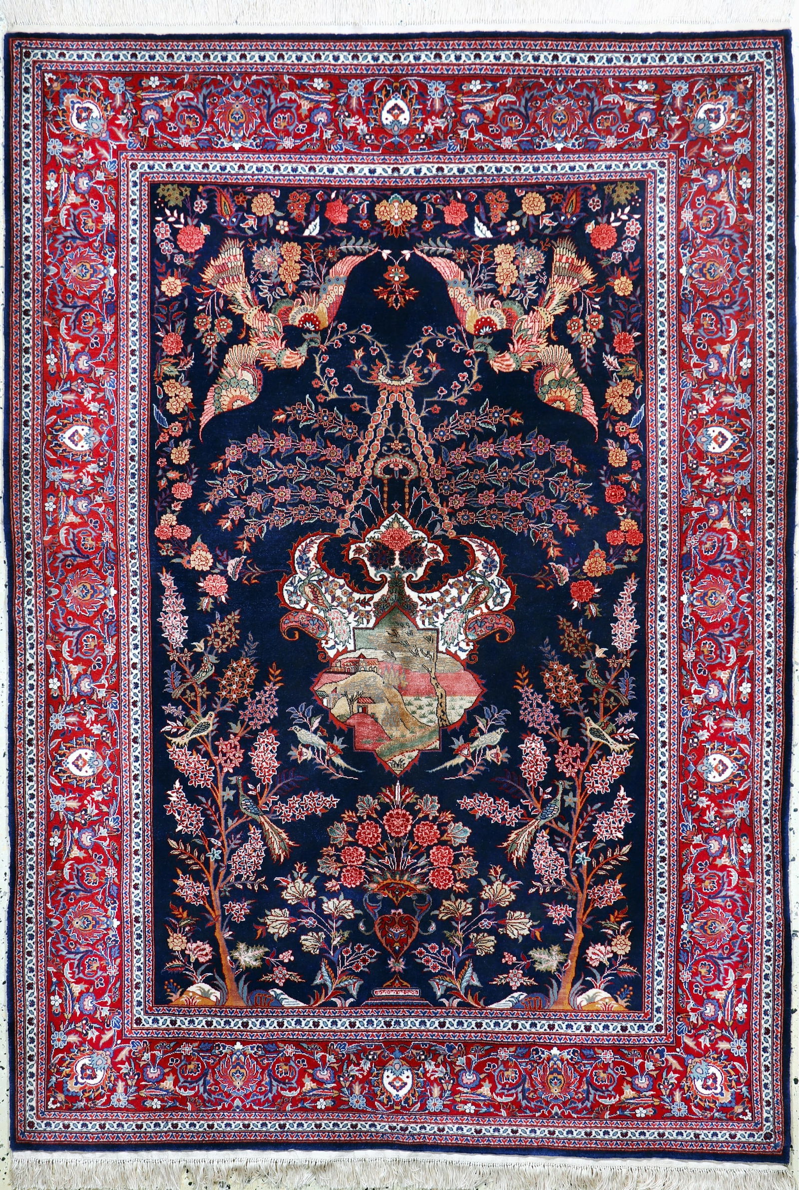 Kashan fine, China, mid-20th century, corkwoolwith and on (1 of 8)