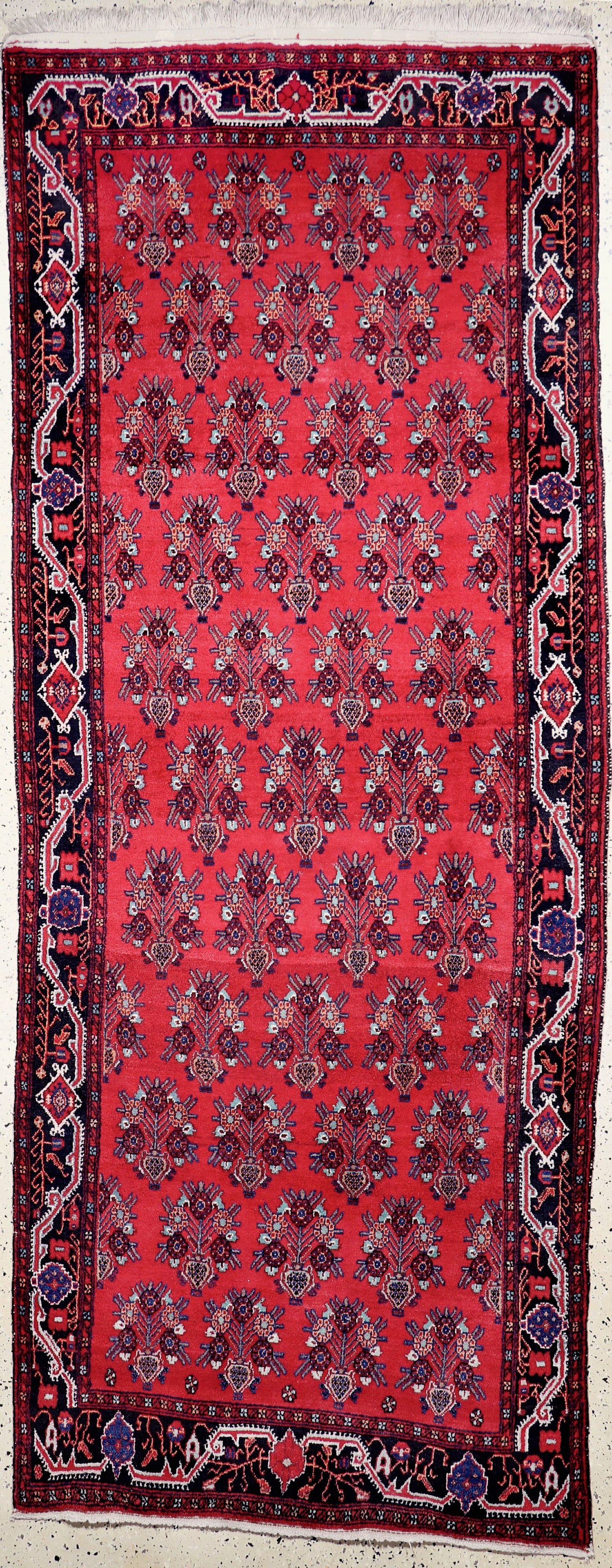 Kordi, Persia, mid-20th century, wool on cotton: Kordi, Persia, mid-20th century, wool on cotton, approx. 320 x 125 cm, condition: 2