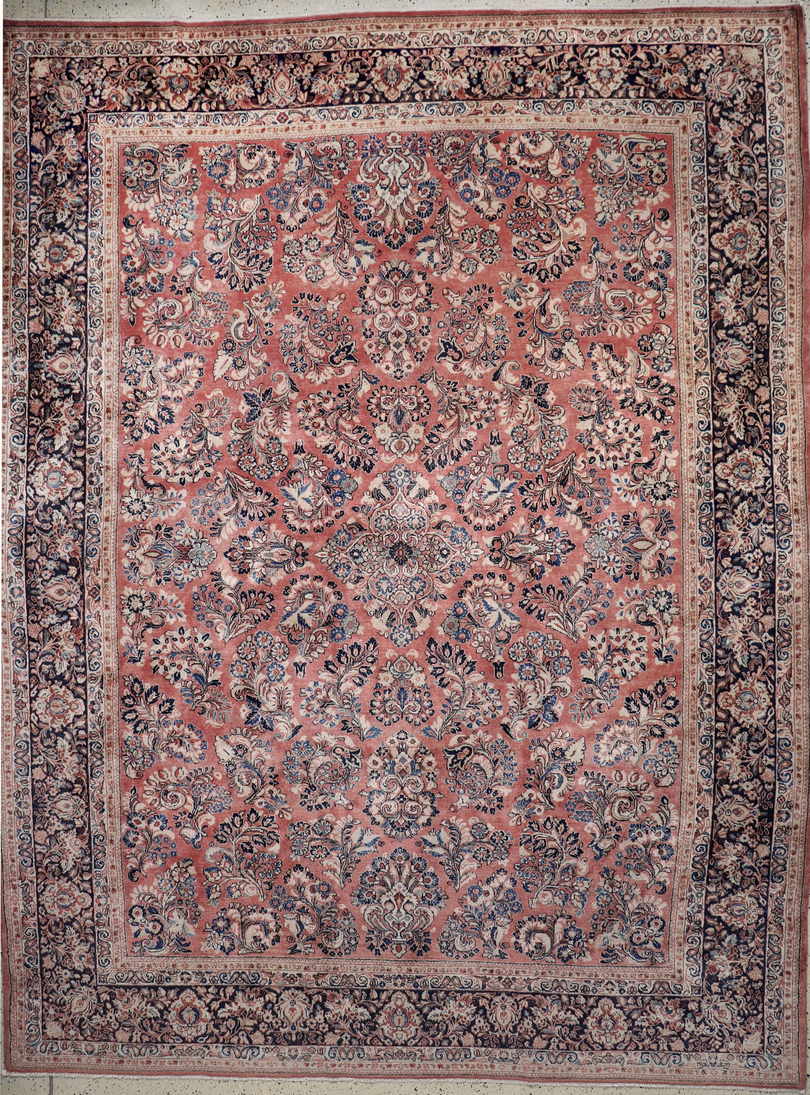 Us Re-Import Saruk antique, Persia, early 20thcentury: Us Re-Import Saruk antique, Persia, early 20thcentury, corkwool on cotton, approx. 400 x 306cm, cleaned, condition: (very good condition).Rugs, Carpets & Flatweaves