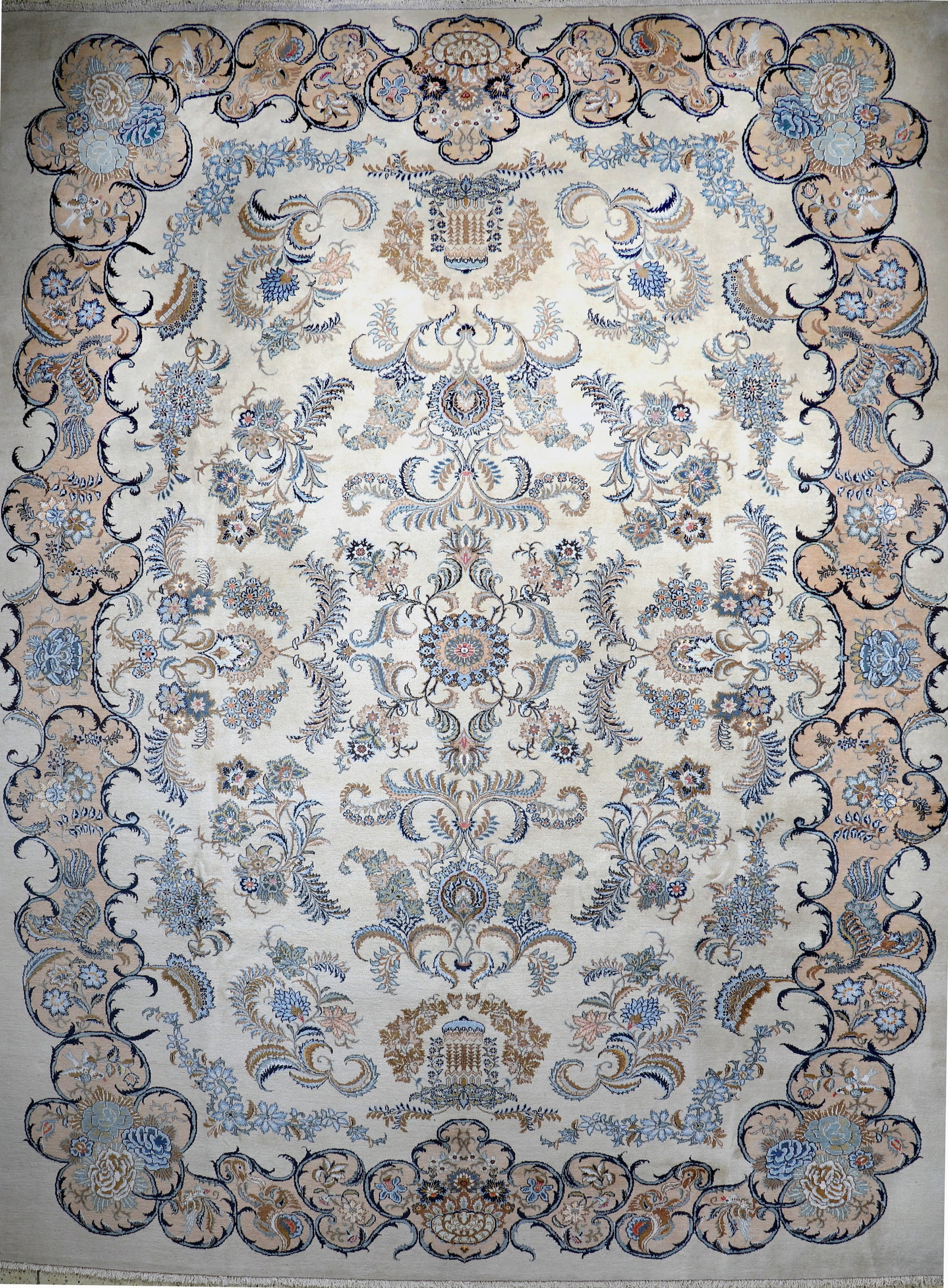 Kashan old, Persia, mid-20th century, wool on cotton (1 of 12)