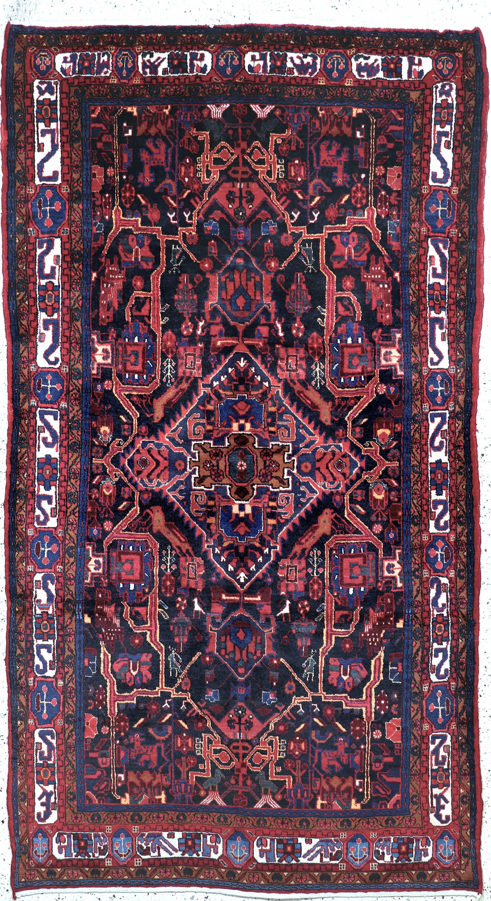 Toyserkan, Persia, mid-20th century, wool on cotton (1 of 8)