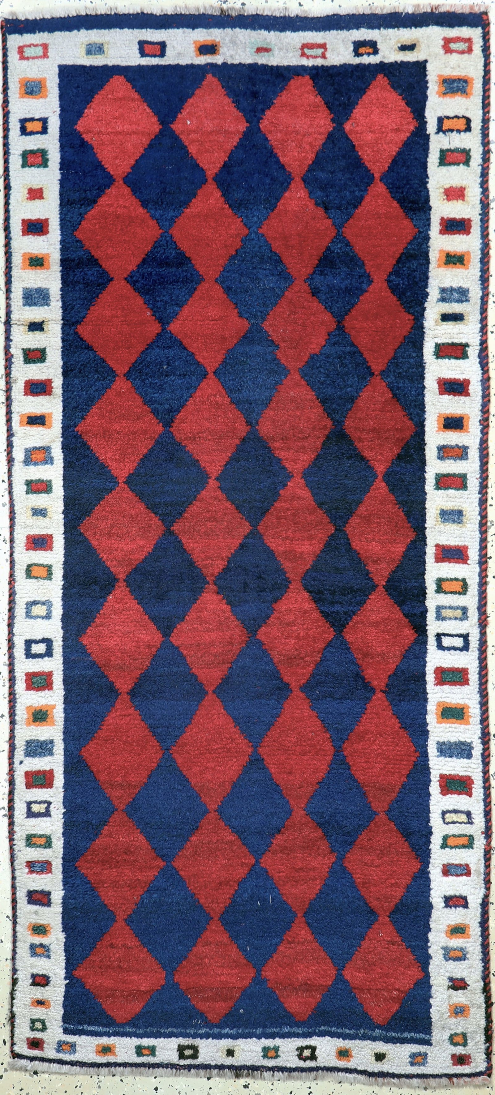 Gabbeh old, Persia, mid-20th century, wool on wool: Gabbeh old, Persia, mid-20th century, wool on wool, approx. 185 x 85 cm, condition: 2. Rugs, Carpets & Flatweaves