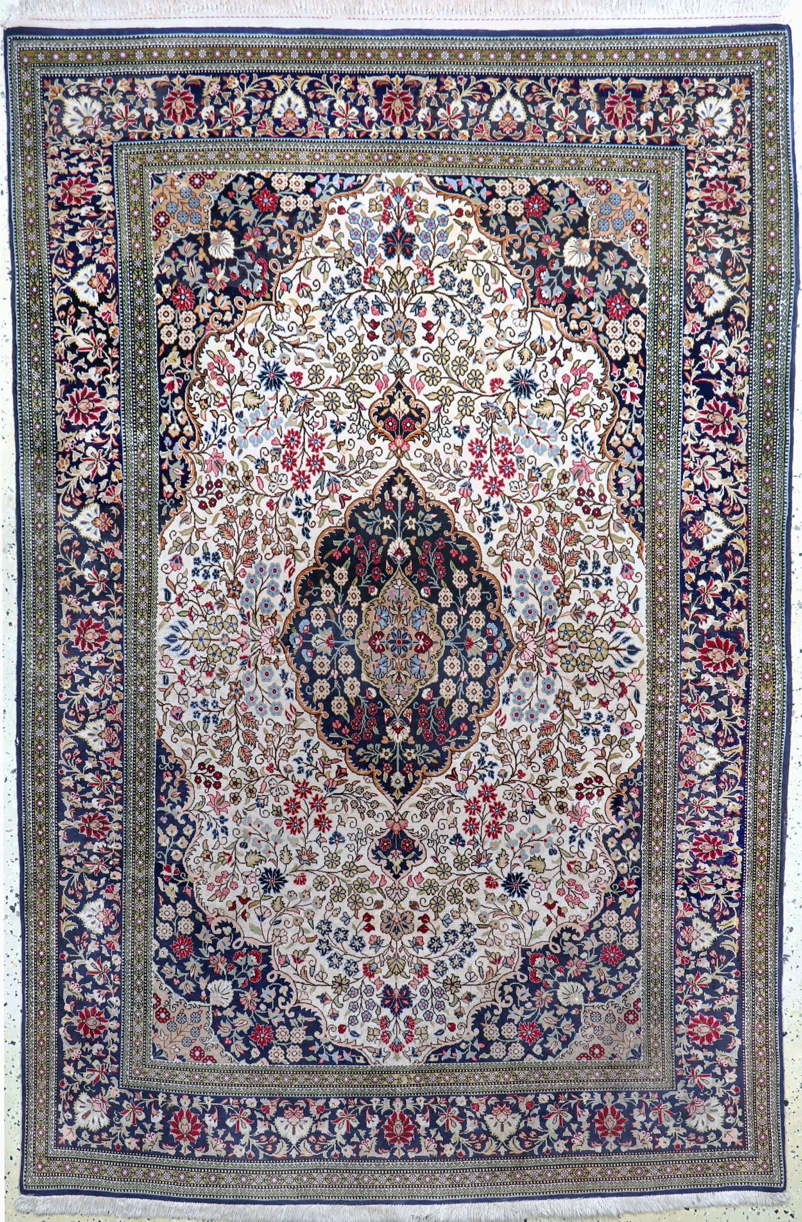 Qum cork, Persia, mid-20th century, corkwool on cotton (1 of 6)