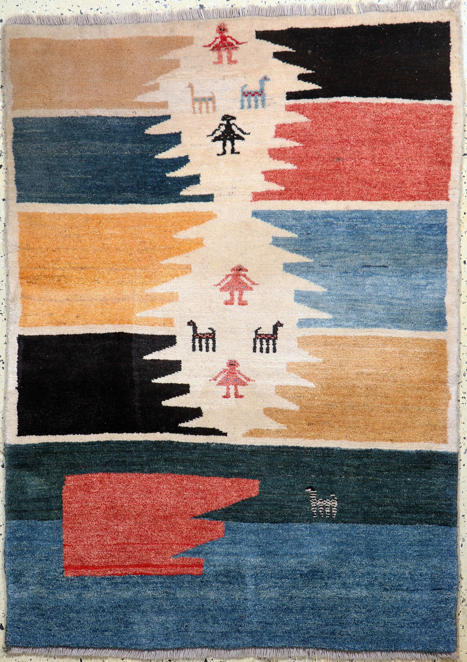 Gabbeh old, Persia, mid-20th century, wool on wool: Gabbeh old, Persia, mid-20th century, wool on wool, approx. 160 x 113 cm, condition: 2. Rugs, Carpets & Flatweaves. Dont forget to check out the uploaded detail fotos!