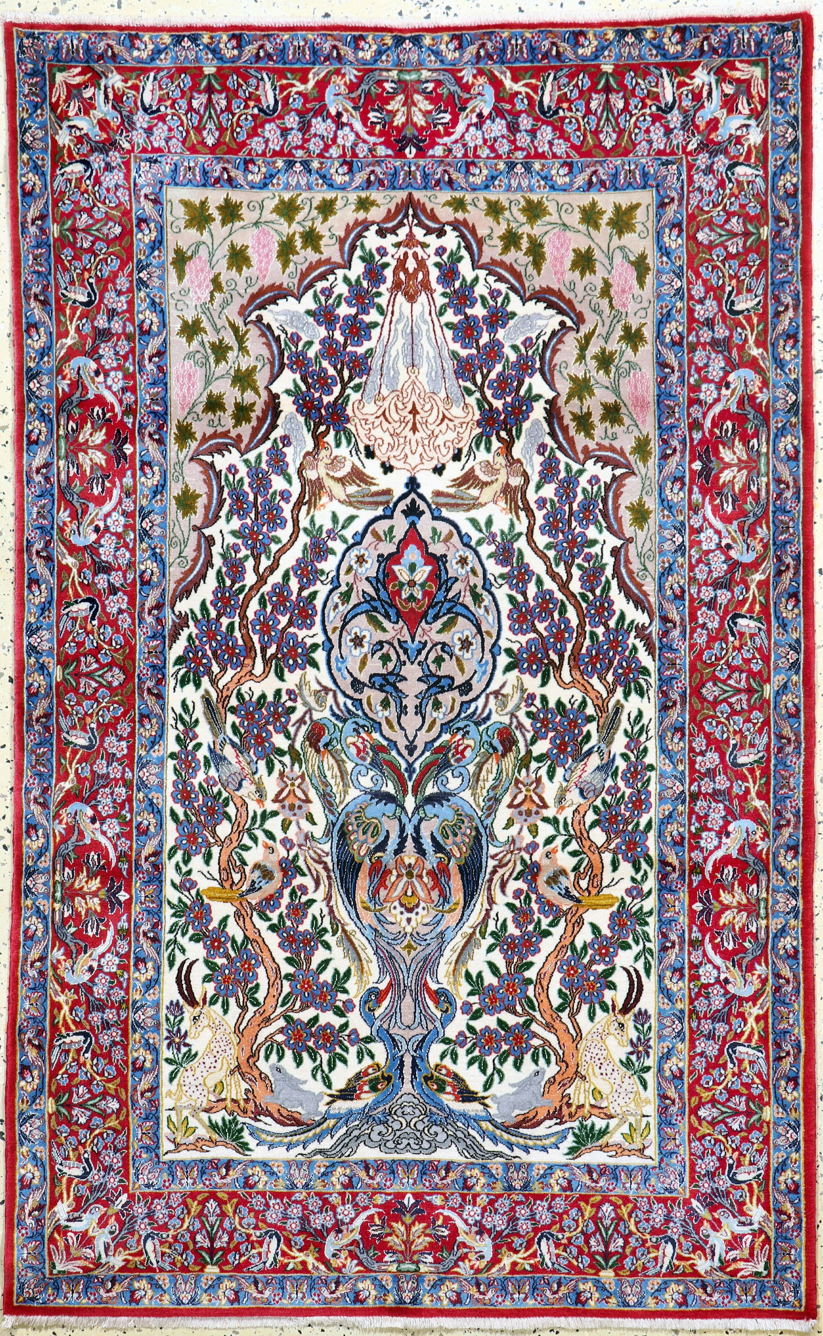 Isfahan fine, Persia, late 20th century, corkwool (1 of 7)