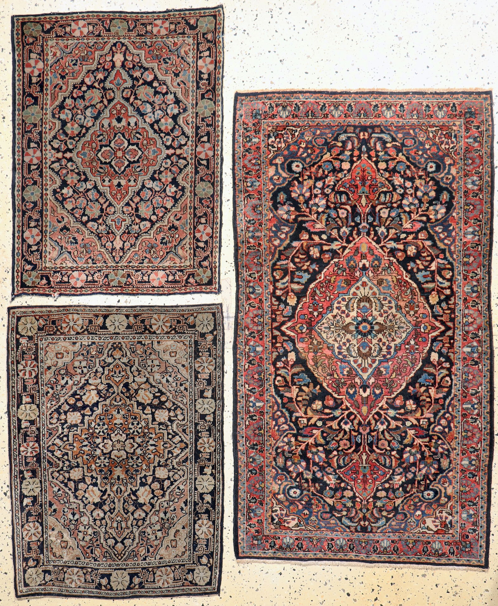 3 lots Djosan antique, Persia, around 1900, wool on (1 of 9)