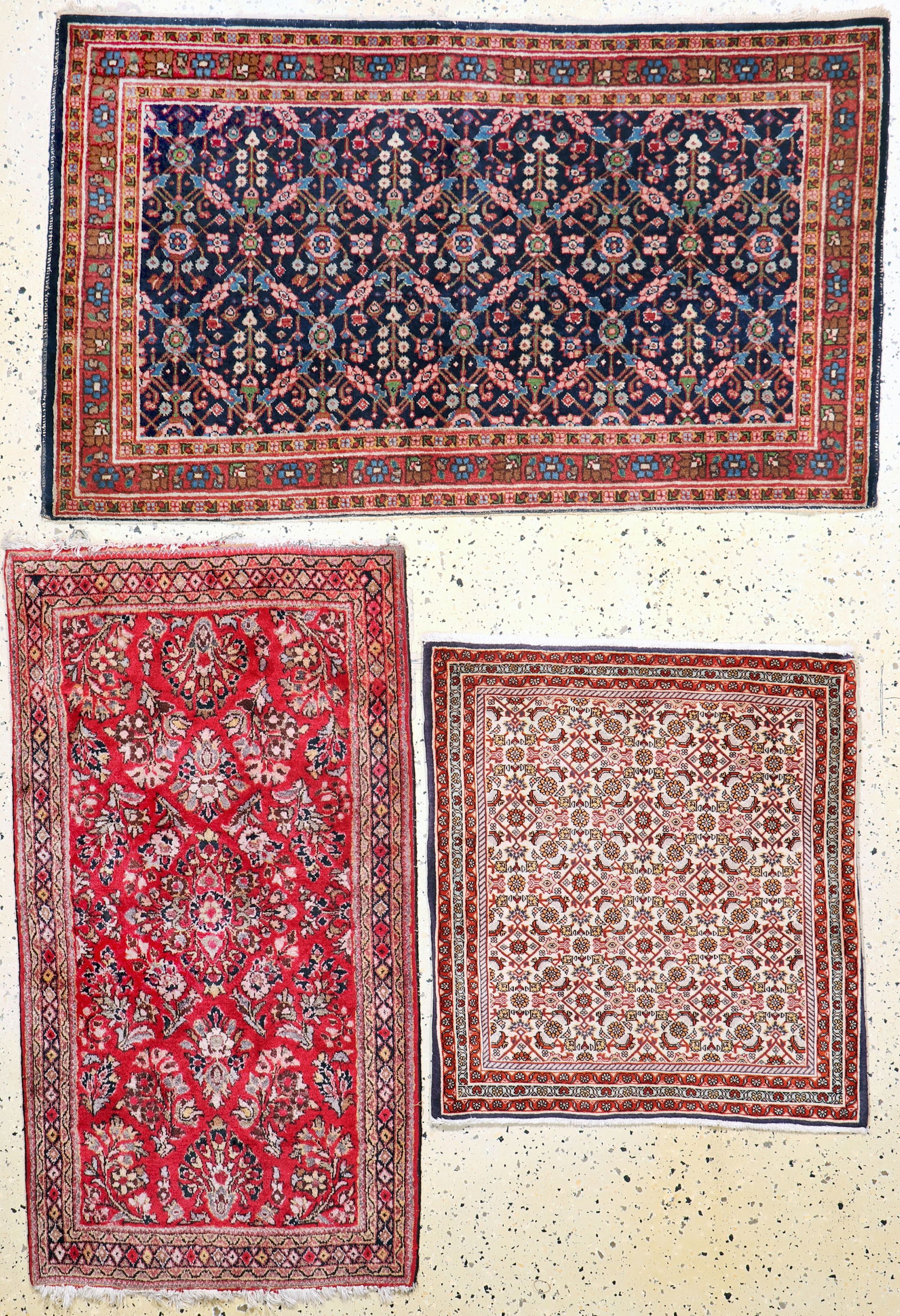 3 Lots Saruk & Bijar, Persia, Anfang 20.Jhd, Wolle auf (1 of 9)