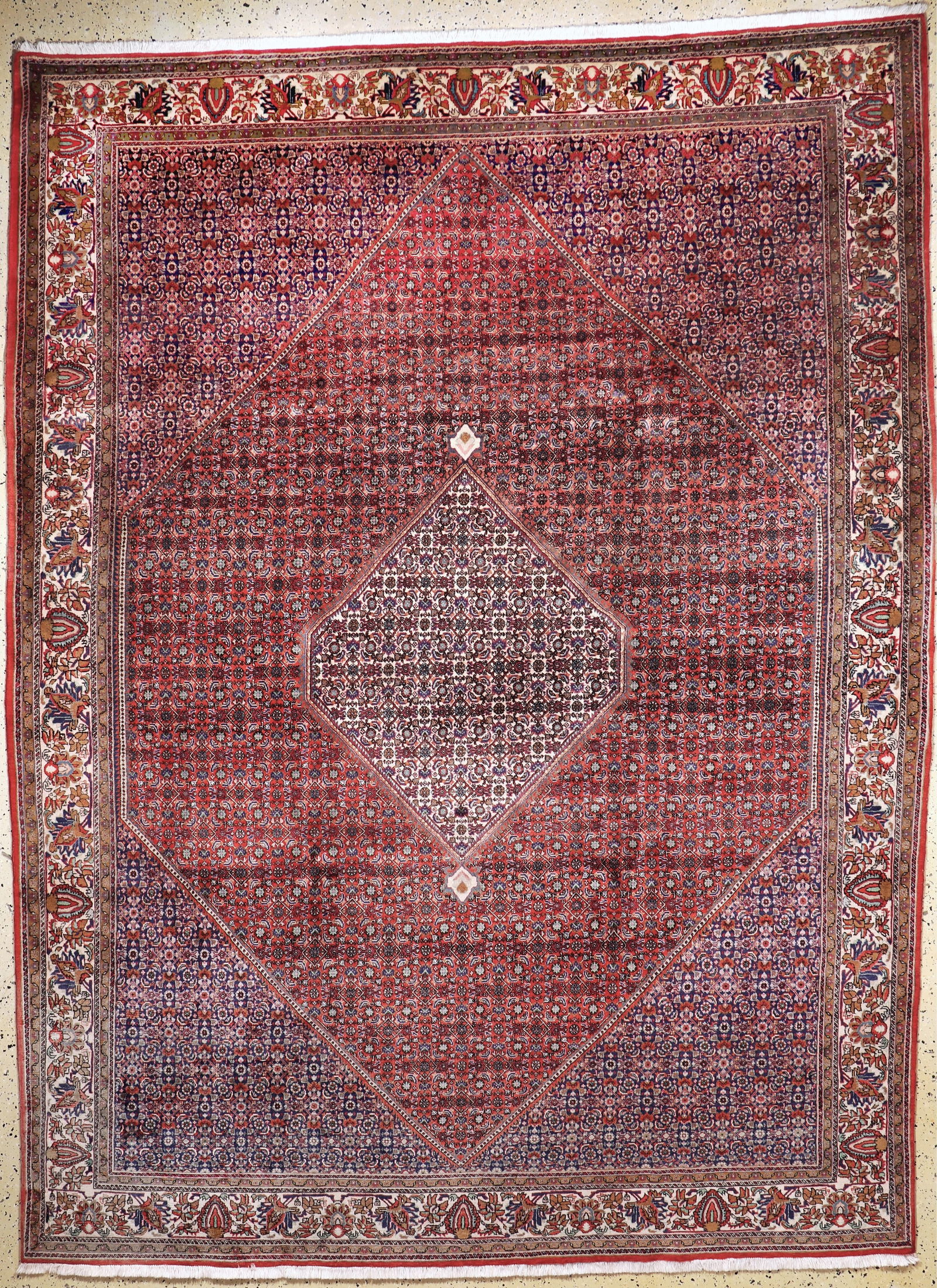 Bijar fine, Persia, mid-20th century, corkwoolon cotton (1 of 11)