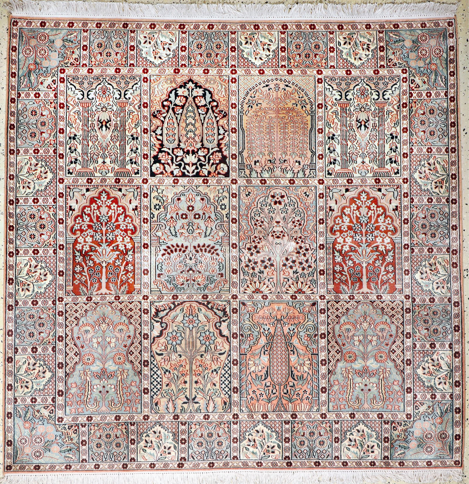 Kashmir silk, India, late 20th century, mercerized (1 of 7)