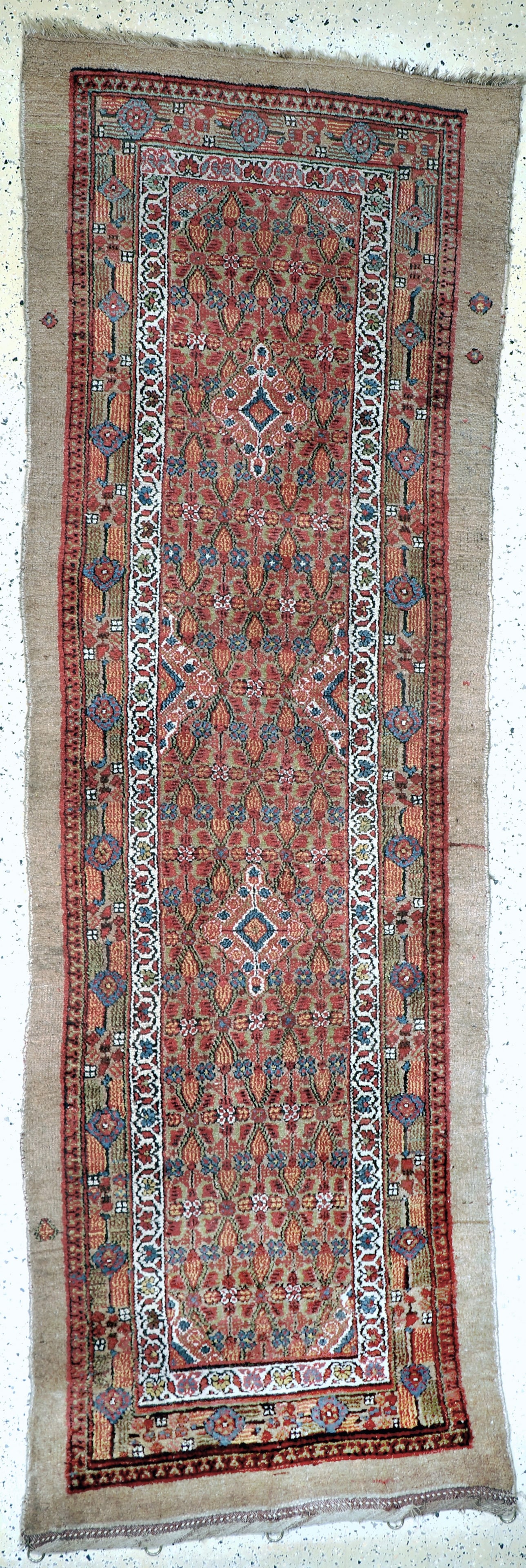 Antique Sarab, Persia, 19th century, camel wool: Antique Sarab, Persia, 19th century, camel wool, approx. 310 x 110 cm, condition: 2. Rugs, Carpets & Flatweaves. Dont forget to check out the uploaded detail fotos!