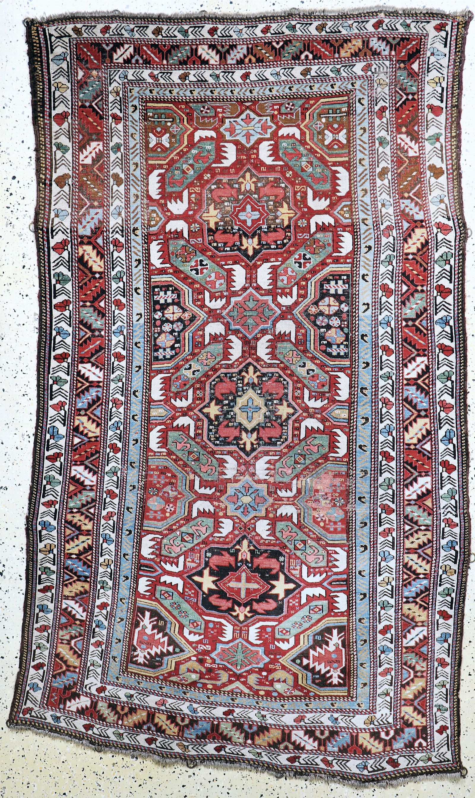 Kazak antique, Caucasus, 19th century, wool onwool (1 of 8)