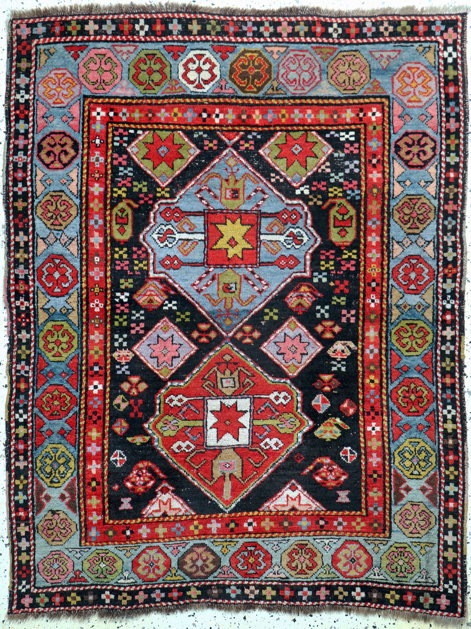 Kazak antique, Caucasus, around 1900, wool on wool (1 of 6)
