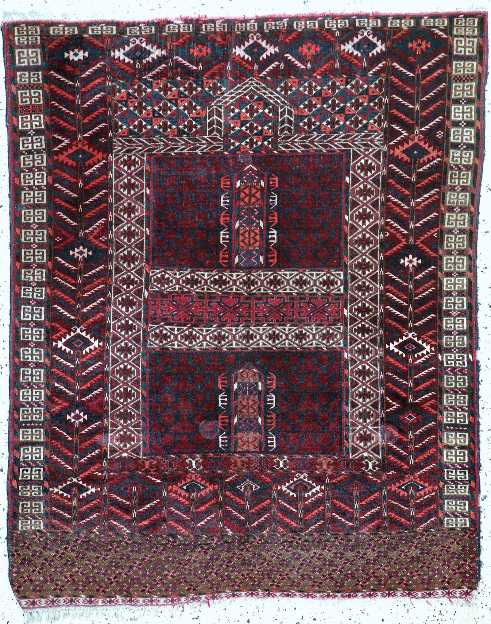 Tekke Engsi antique, Turkmenistan, around 1900, wool (1 of 6)