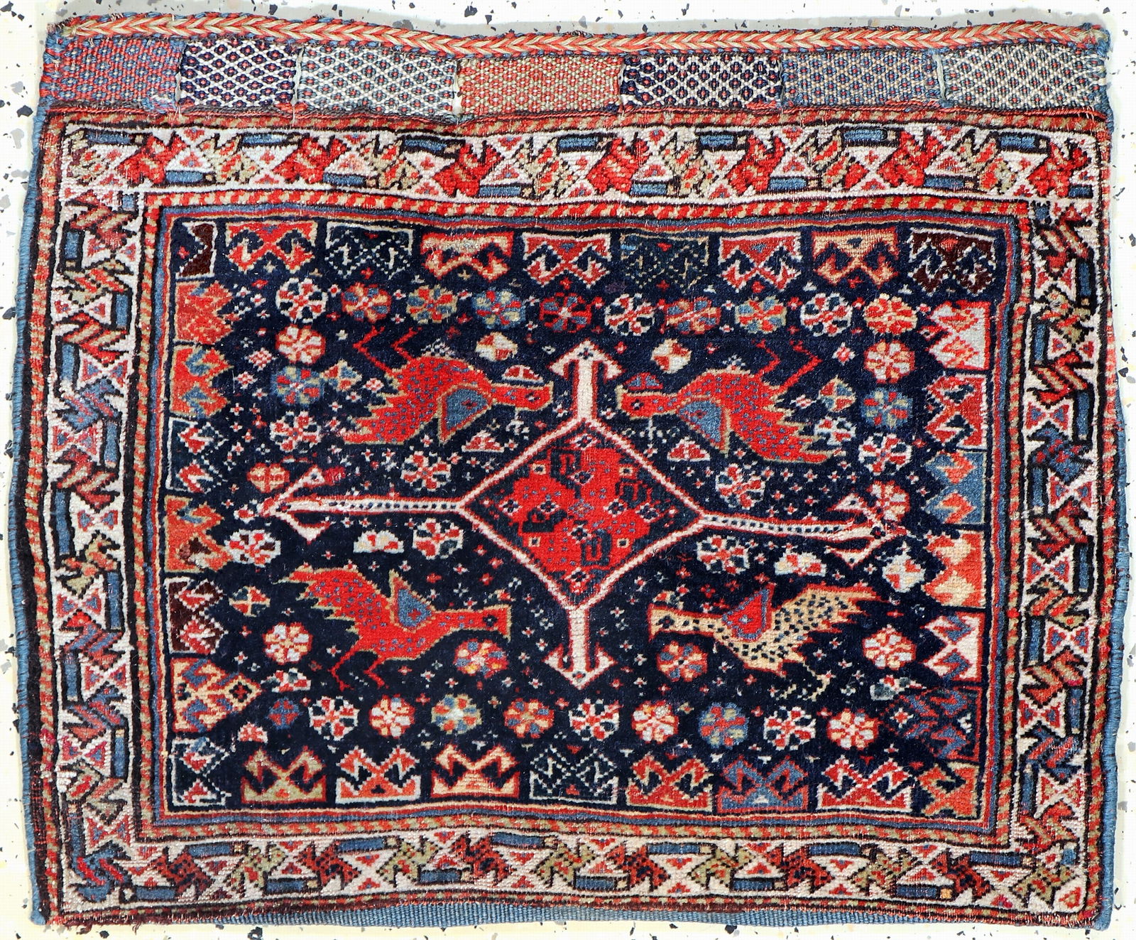 Afshar bag antique, Persia, 19th century, woolon wool (1 of 5)