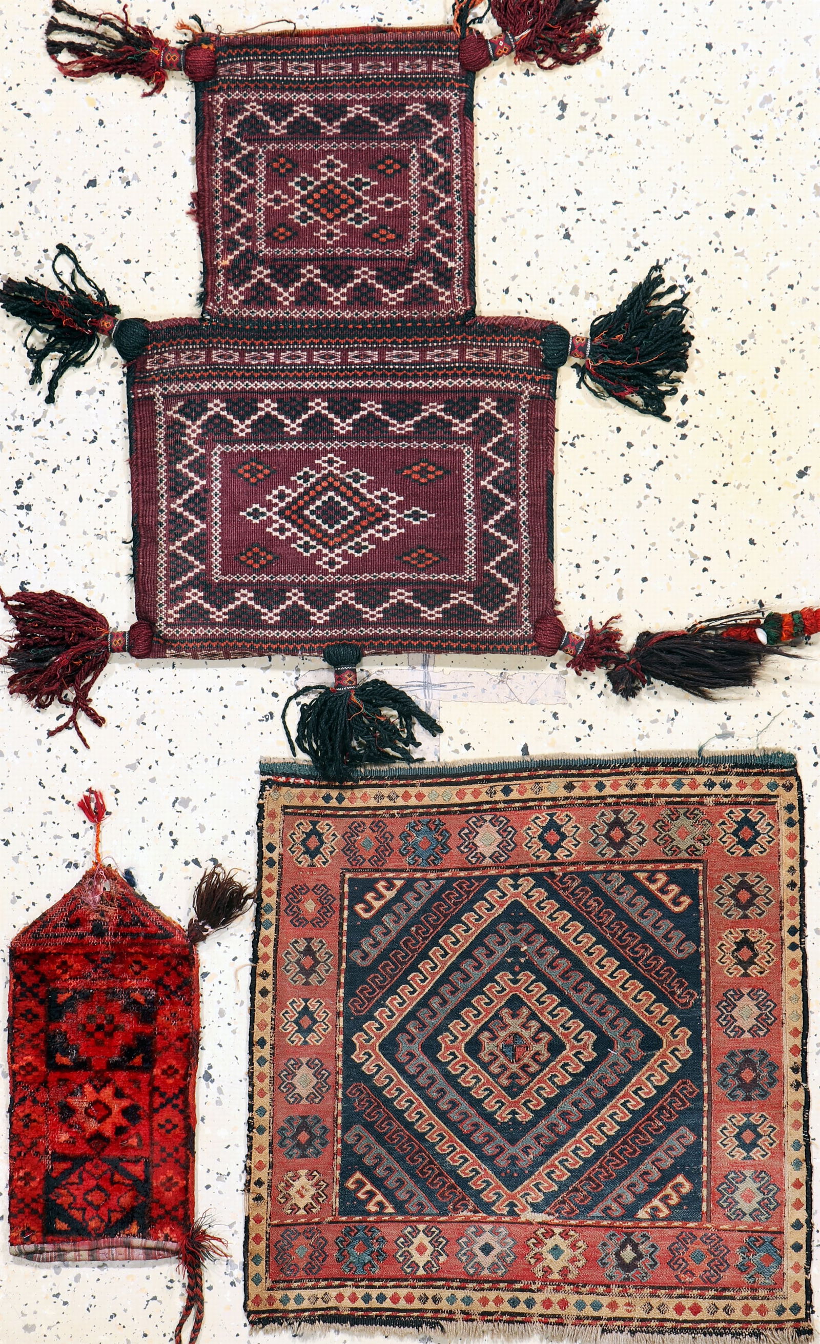 3 lots of salt bag & bag face & arrow bag antique (1 of 8)