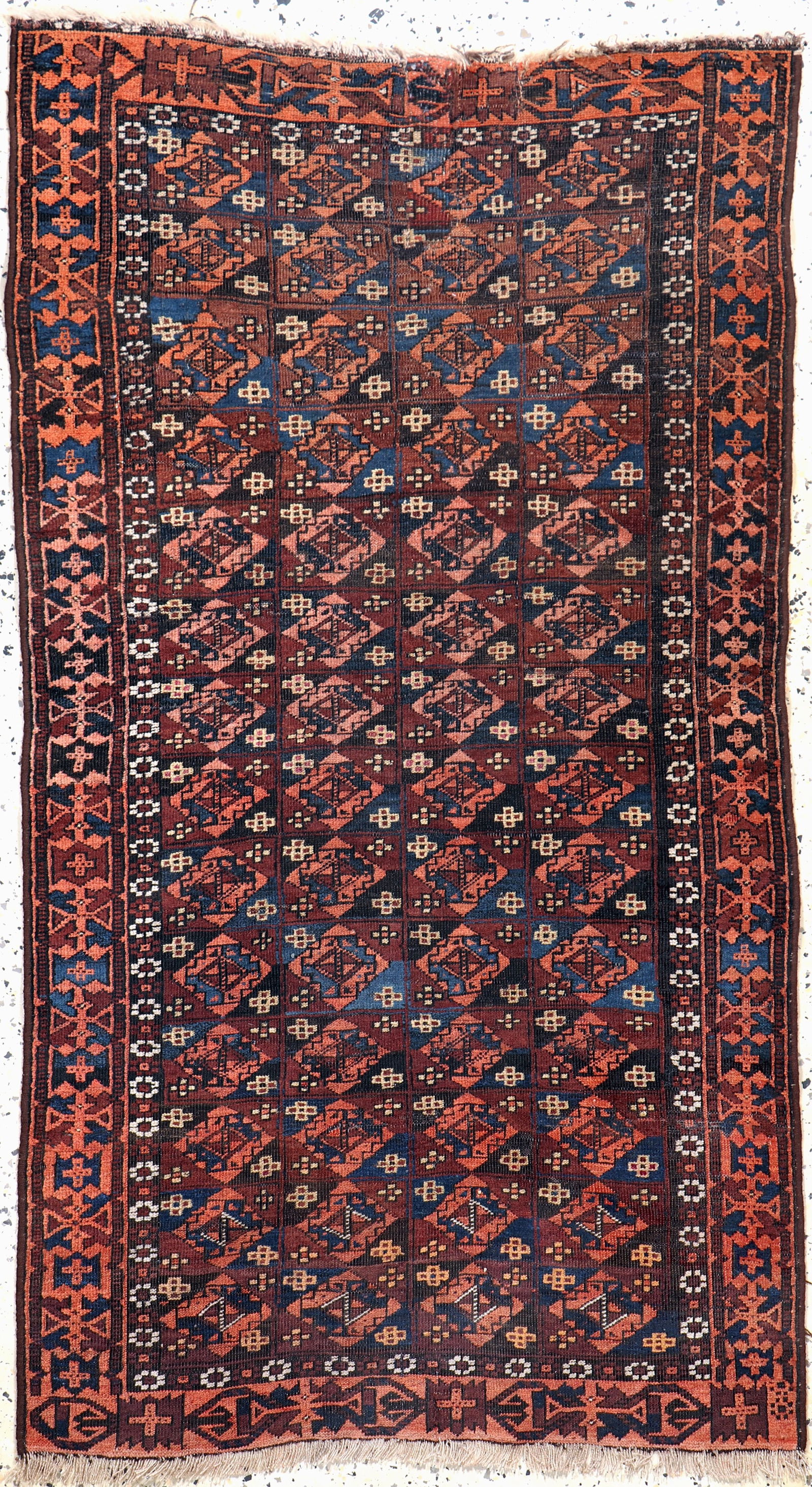 Baloch antique, Persia, 19th century, wool on wool: Baloch antique, Persia, 19th century, wool on wool, approx. 140 x 80 cm, condition: 3 (restored). Rugs, Carpets & Flatweaves. Dont forget to check out the uploaded detail fotos!