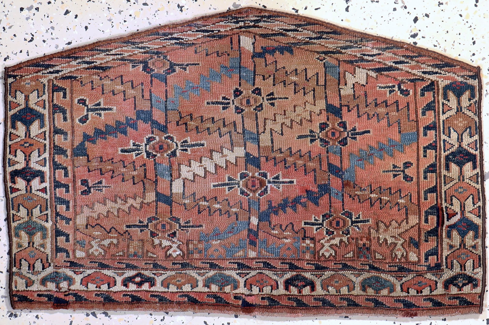 Asmalyk antique, Turkmenistan, 19th century, wool on: Asmalyk antique, Turkmenistan, 19th century, wool on wool, approx. 70 x 46 cm, condition: 3(restored). Rugs, Carpets & Flatweaves. Dont forget to check out the uploaded detail fotos!
