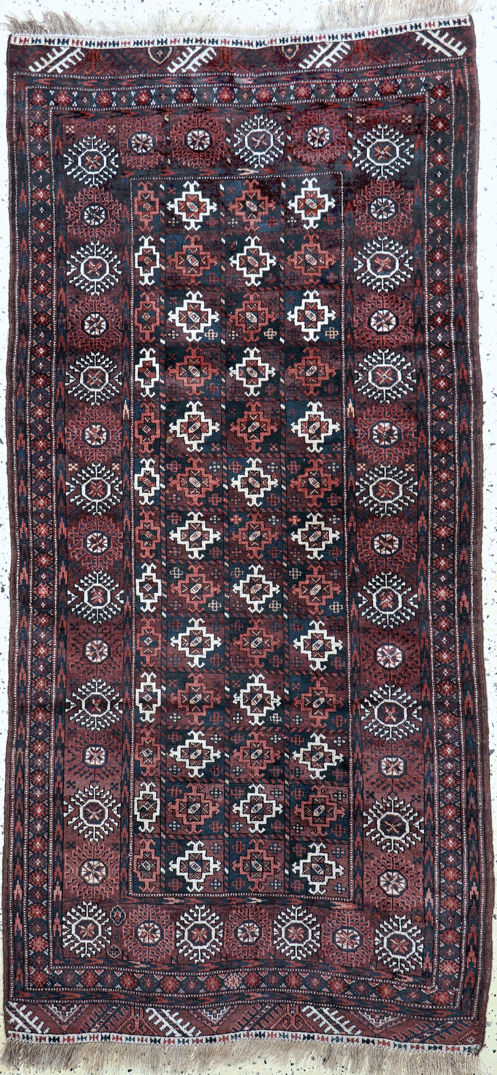 Baloch old, Persia, early 20th century, wool on wool: Baloch old, Persia, early 20th century, wool on wool, approx. 219 x 109 cm, condition: 2, restored. Rugs, Carpets & Flatweaves. Dont forget to check out the uploaded detail fotos!