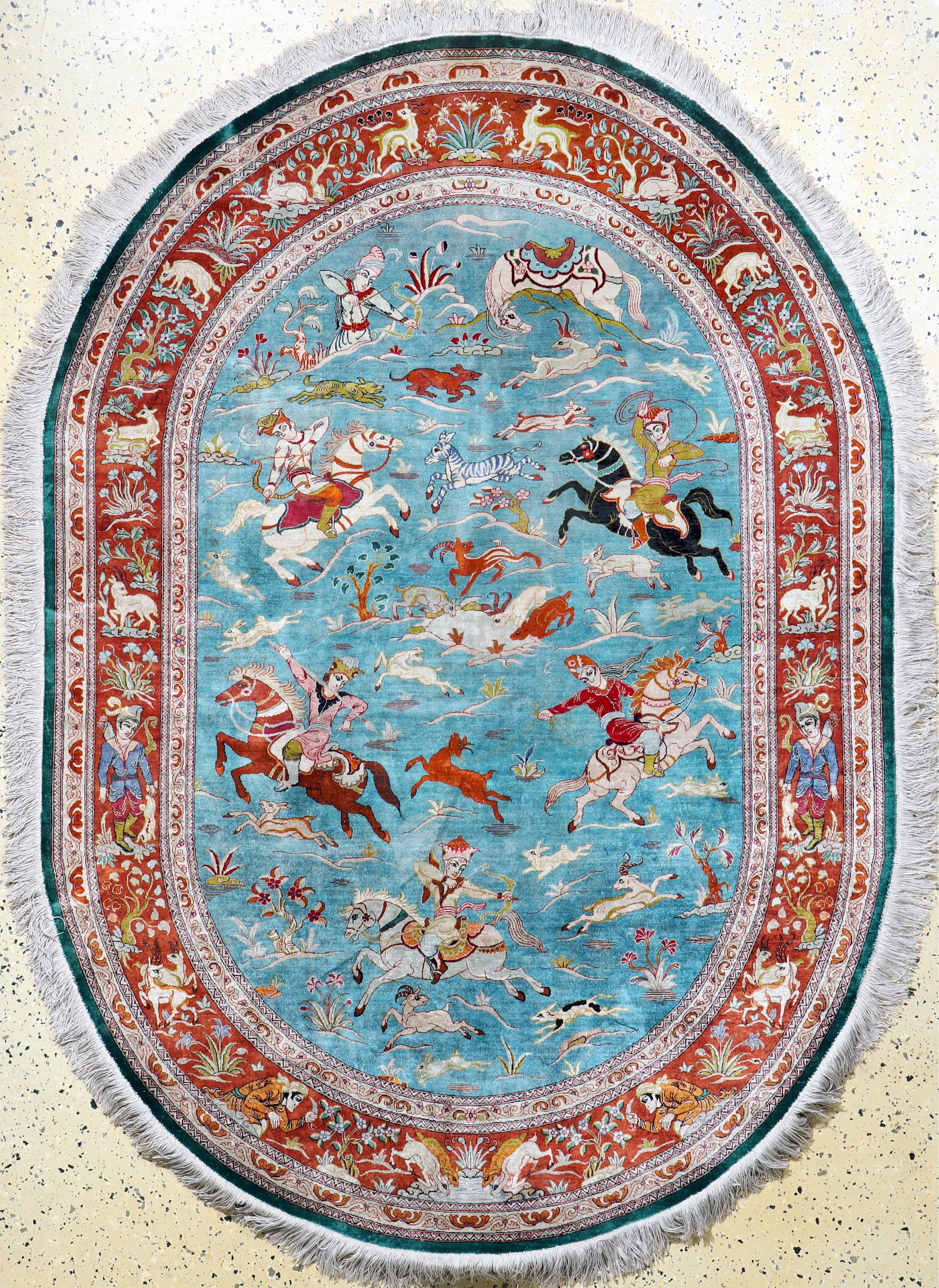 Qum silk fine, Persia, late 20th century, purenatural (1 of 8)