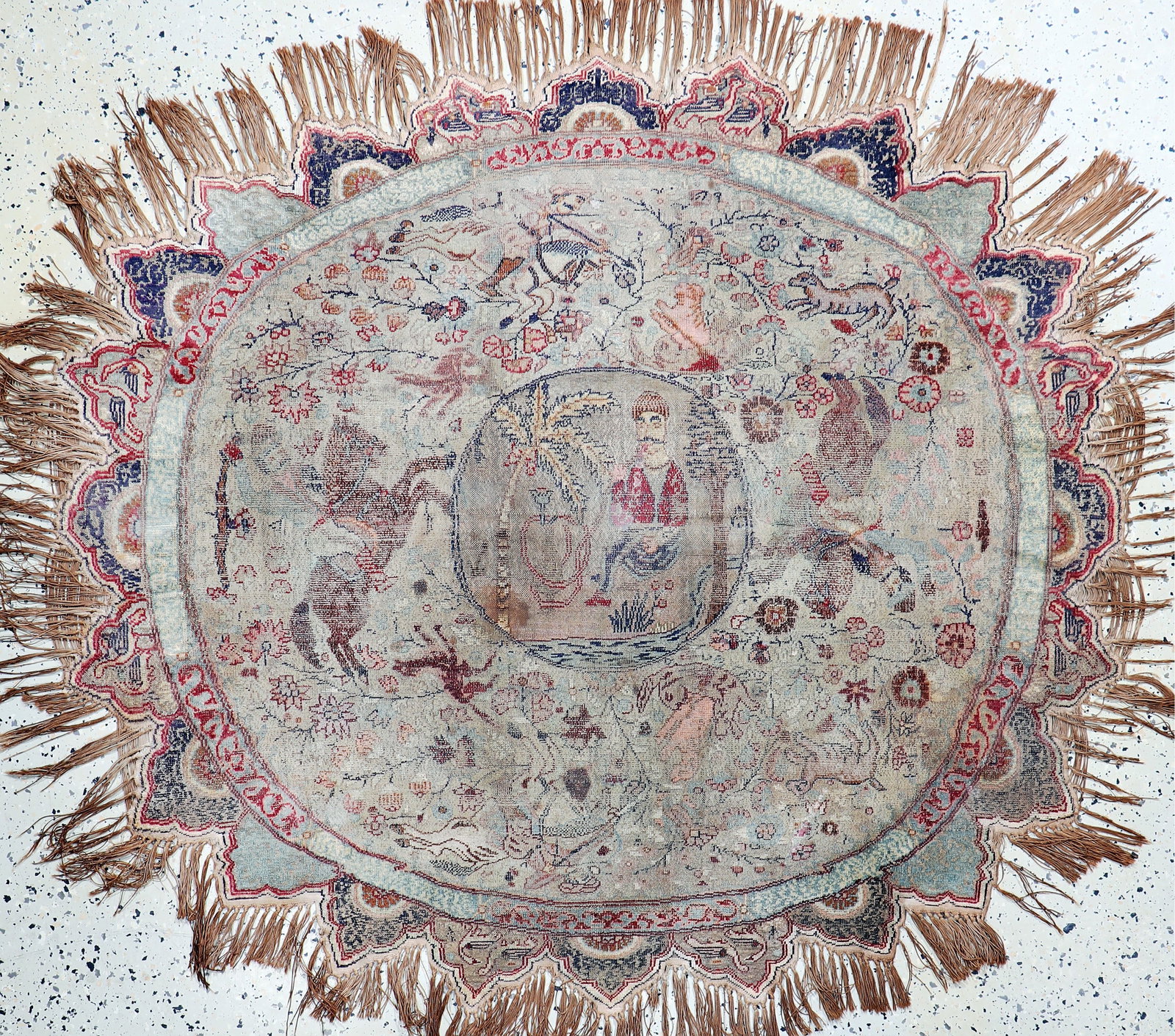 Antique Kayseri Turkey, #'metal brocade#', 19th: Antique Kayseri Turkey, #'metal brocade#', 19th century, mercerized cotton, approx. 130 x145 cm, condition: 3 (tears & restorations). Rugs, Carpets & Flatweaves