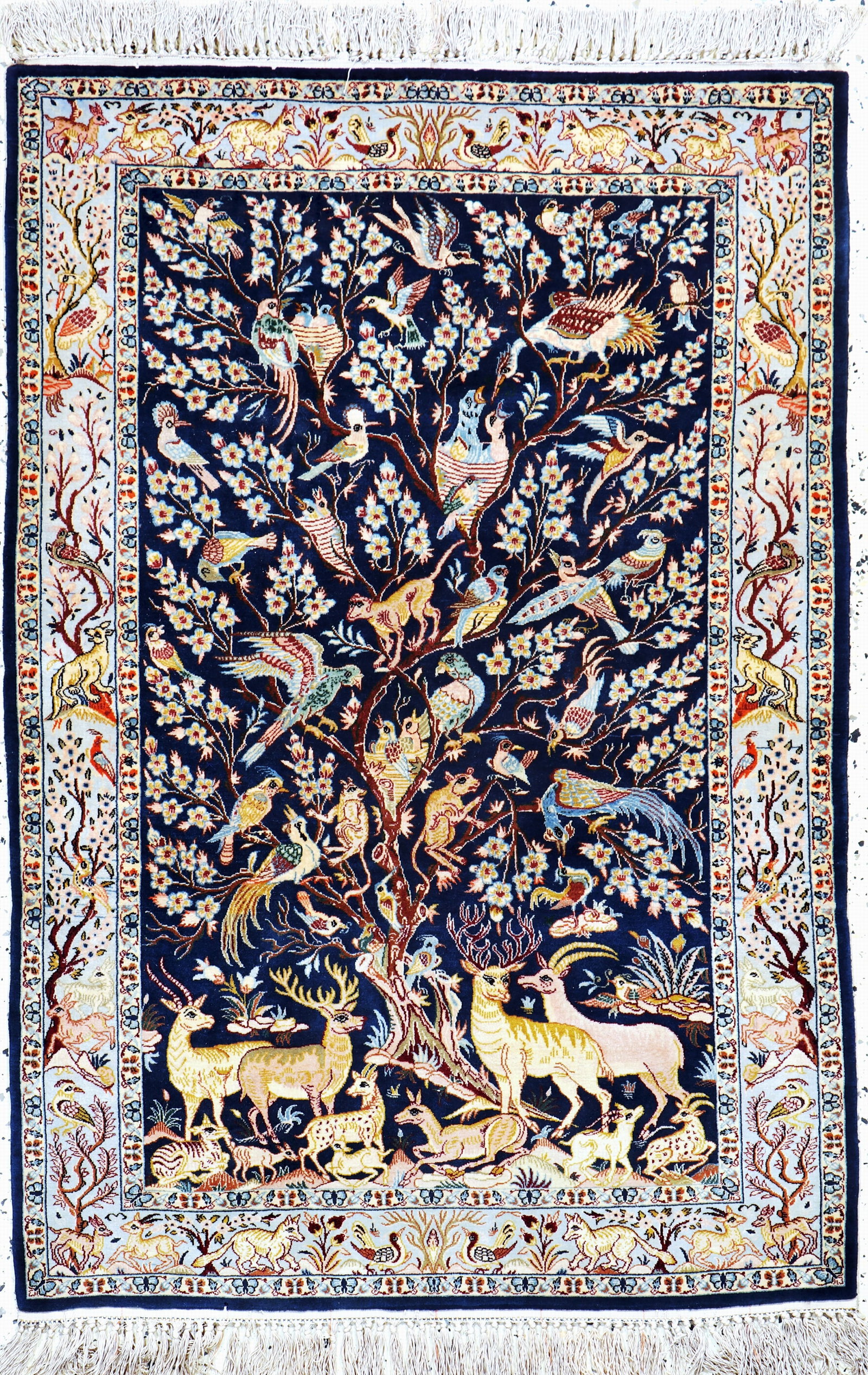 Isfahan fine, Persia, mid-20th century, corkwool on (1 of 6)