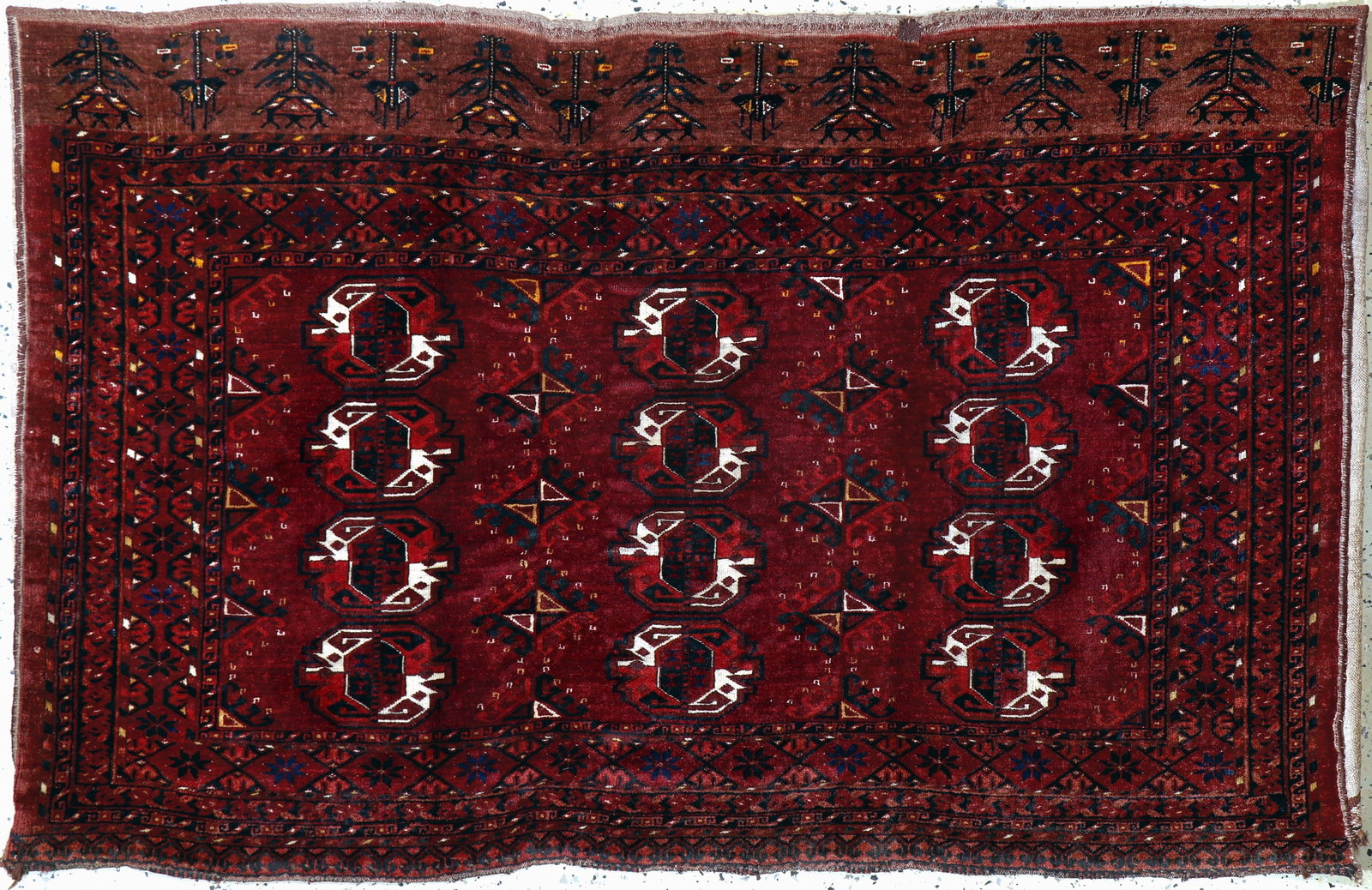 Kisil-Ayak Jowal antique, Turkmenistan, around1900, wool: Kisil-Ayak Jowal antique, Turkmenistan, around1900, wool on wool, approx. 175 x 115 cm, condition: 2. Rugs, Carpets & Flatweaves