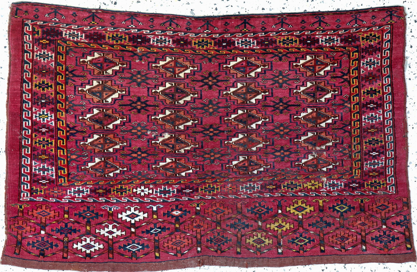 Tekke Jowal antique, Turkmenistan, around 1900, wool: Tekke Jowal antique, Turkmenistan, around 1900, wool on wool, approx. 122 x 78 cm, condition: 4. Rugs, Carpets & Flatweaves