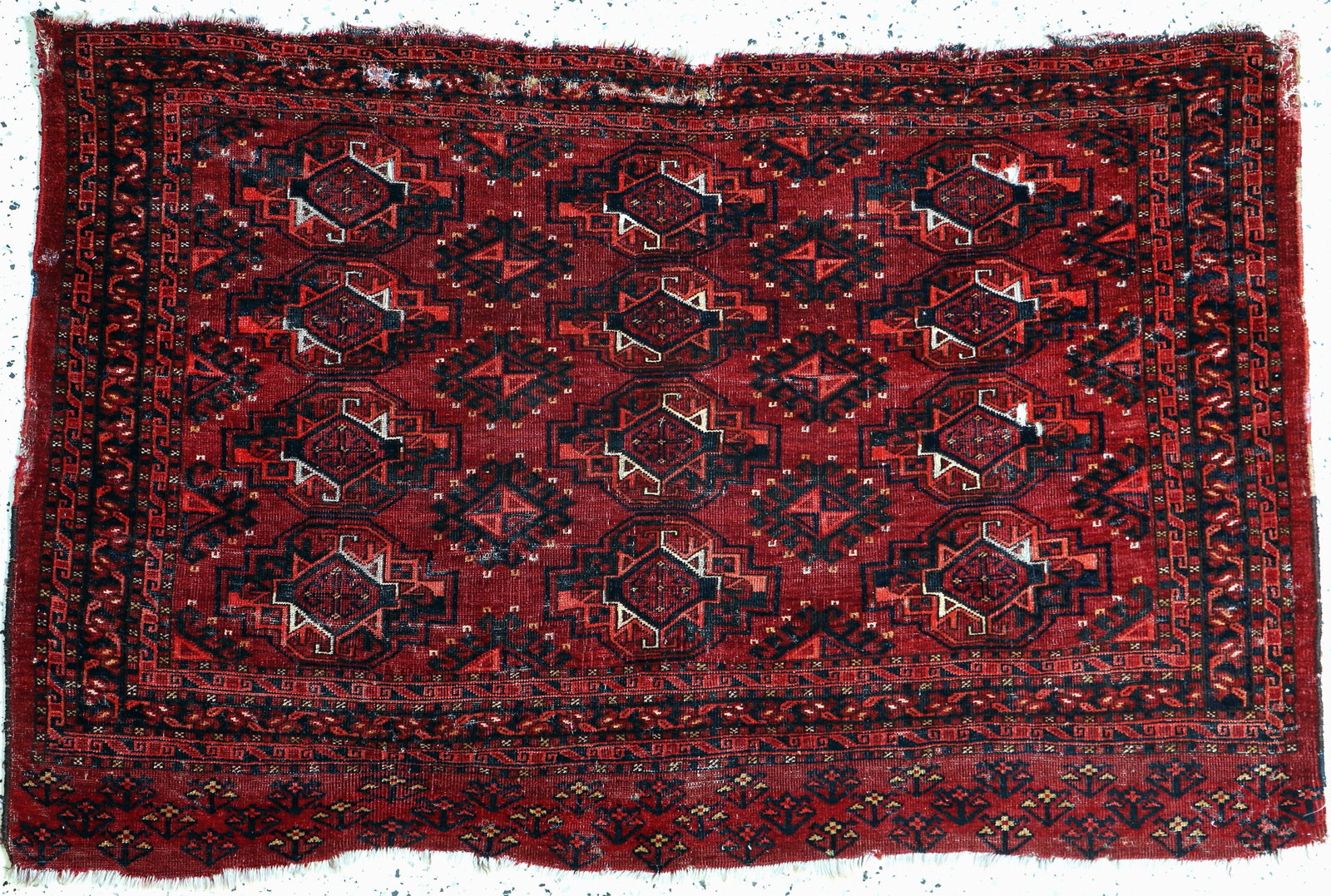 Yomud Jowal antique, Turkmenistan, 19th century: Yomud Jowal antique, Turkmenistan, 19th century, wool on wool, approx. 140 x 95 cm, condition: 4. Rugs, Carpets & Flatweaves
