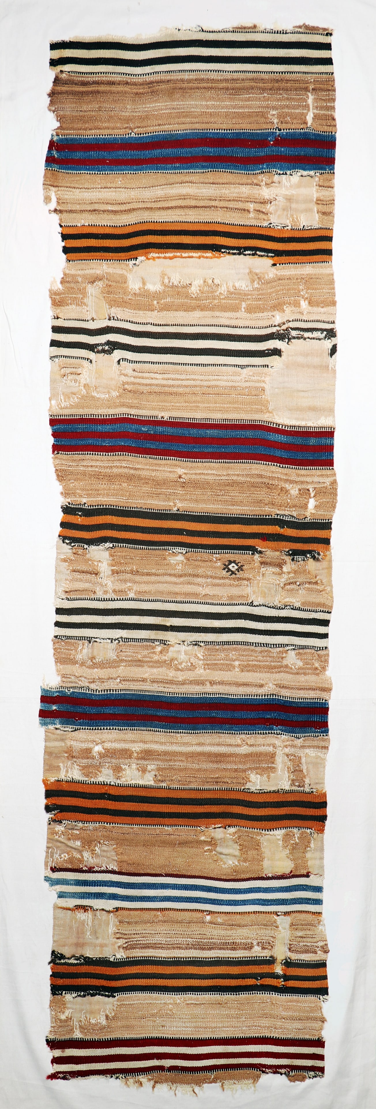 Karapinar Kilim antique, Turkey, 19th century,wool on: Karapinar Kilim antique, Turkey, 19th century,wool on wool, approx. 275 x 76 cm, condition: 4, (sewn on linen). Rugs, Carpets & Flatweaves